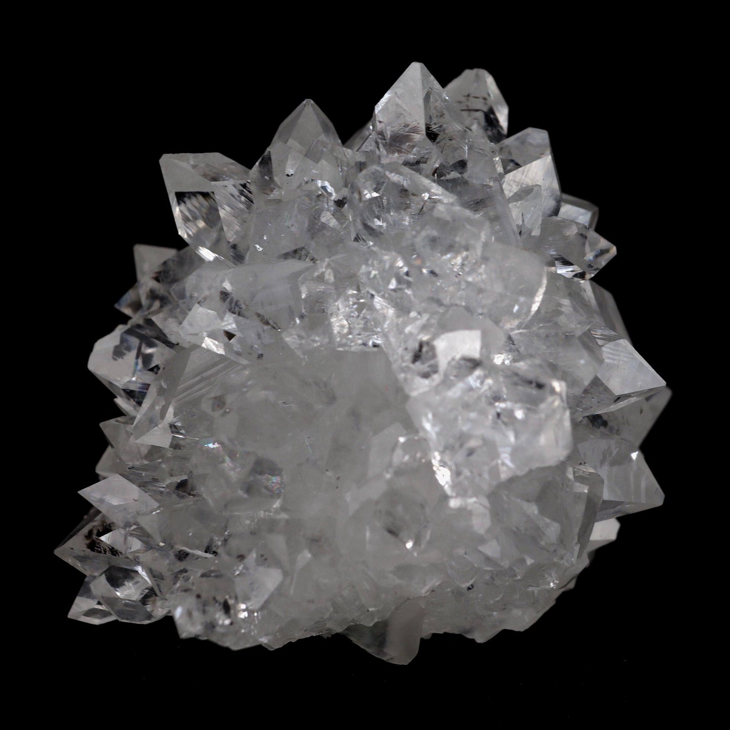 Apophyllite Gemmy Crystals with Stilbite Natural Mineral Specimen # B… https://www.superbminerals.us/products/apophyllite-gemmy-crystals-with-stilbite-natural-mineral-specimen-b-4590 Features:A striking and beautiful apophyllite with stilbite stalactite. This remarkable specimen is highlighted by a stunning, sharply pyramidal apophyllite with a gem ending and a double terminated crystal. The tan stilbites provide a nice touch. This is one of the most sculptural and exquisite apophyllites