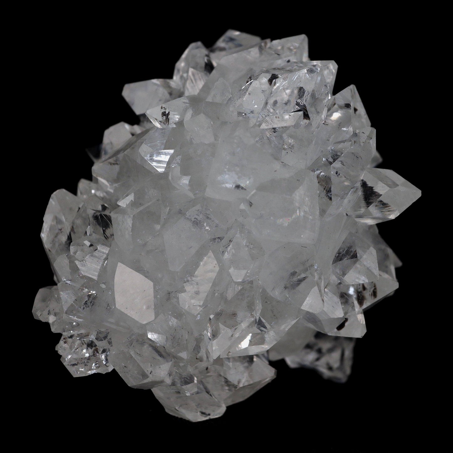 Apophyllite Gemmy Crystals with Stilbite Natural Mineral Specimen # B… https://www.superbminerals.us/products/apophyllite-gemmy-crystals-with-stilbite-natural-mineral-specimen-b-4590 Features:A striking and beautiful apophyllite with stilbite stalactite. This remarkable specimen is highlighted by a stunning, sharply pyramidal apophyllite with a gem ending and a double terminated crystal. The tan stilbites provide a nice touch. This is one of the most sculptural and exquisite apophyllites