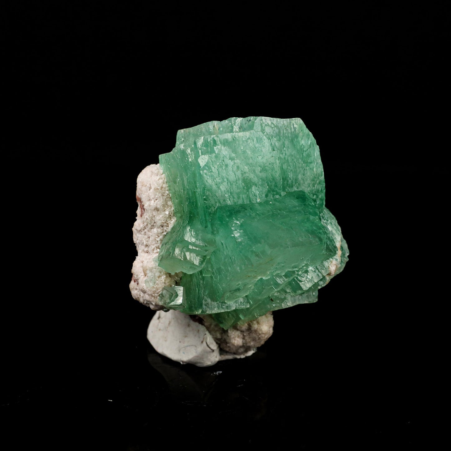 Apophyllite Green Cube on Chalcedony Natural Mineral Specimen # B 6388 Apophyllite Superb Minerals