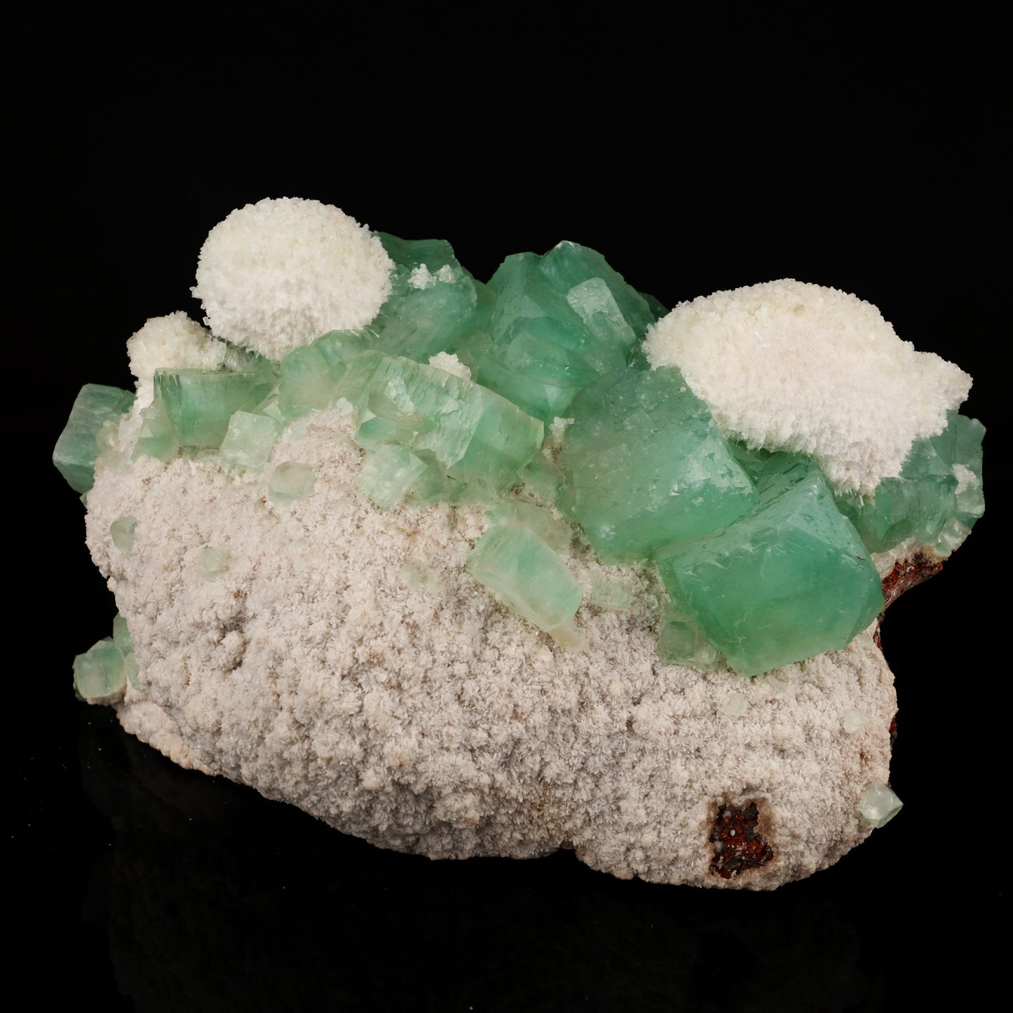 Apophyllite Green Cube with Mordenite Free Standing Natural Mineral Specimen # B 5979 Apophyllite Superb Minerals
