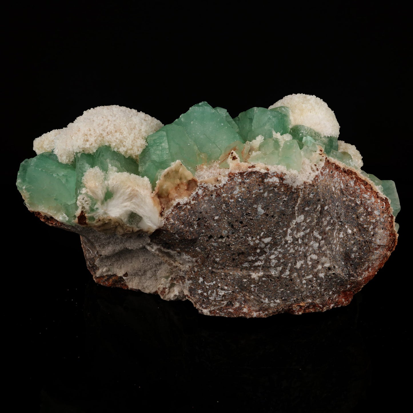 Apophyllite Green Cube with Mordenite Free Standing Natural Mineral Specimen # B 5979 Apophyllite Superb Minerals