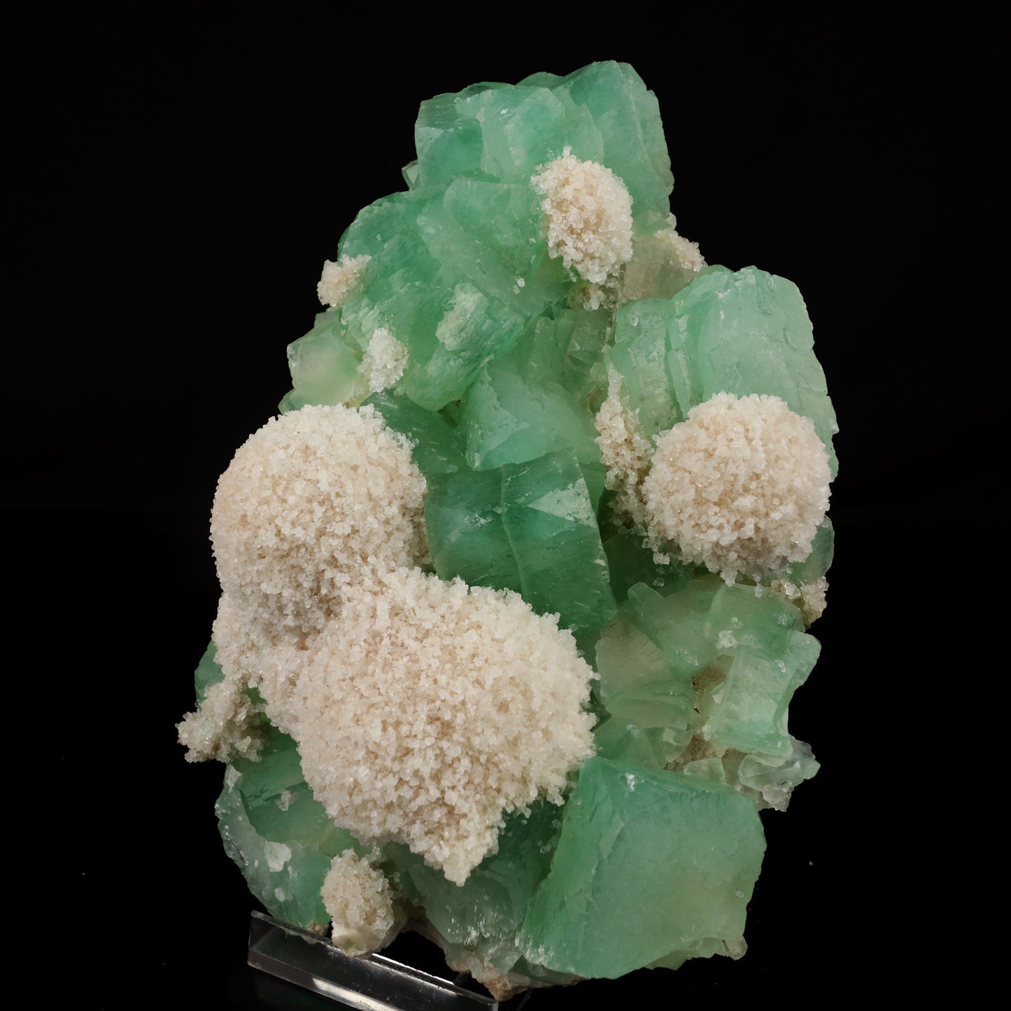 Apophyllite Green Cube with Mordenite Natural Mineral Specimen # B 5968 Apophyllite Superb Minerals
