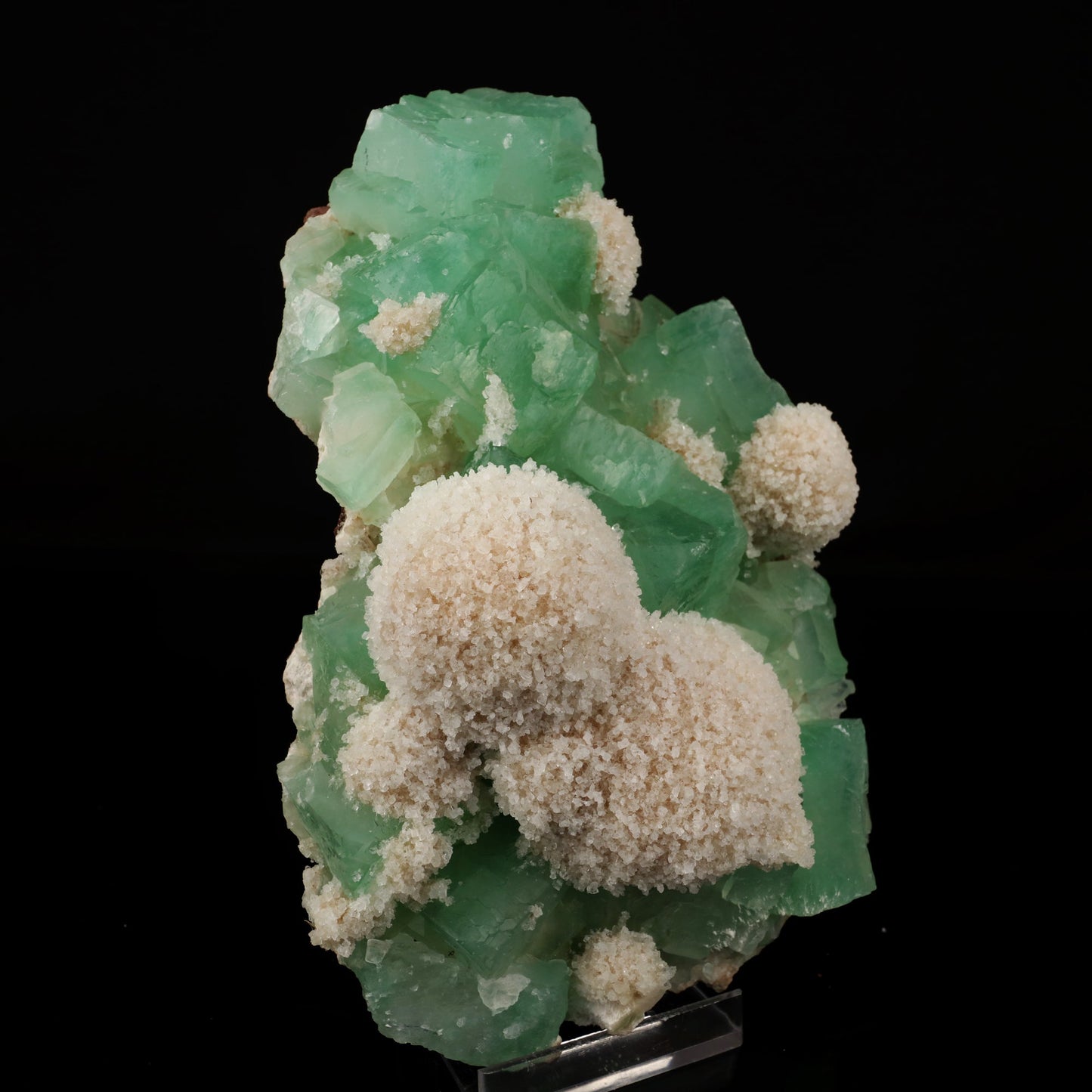 Apophyllite Green Cube with Mordenite Natural Mineral Specimen # B 5968 Apophyllite Superb Minerals