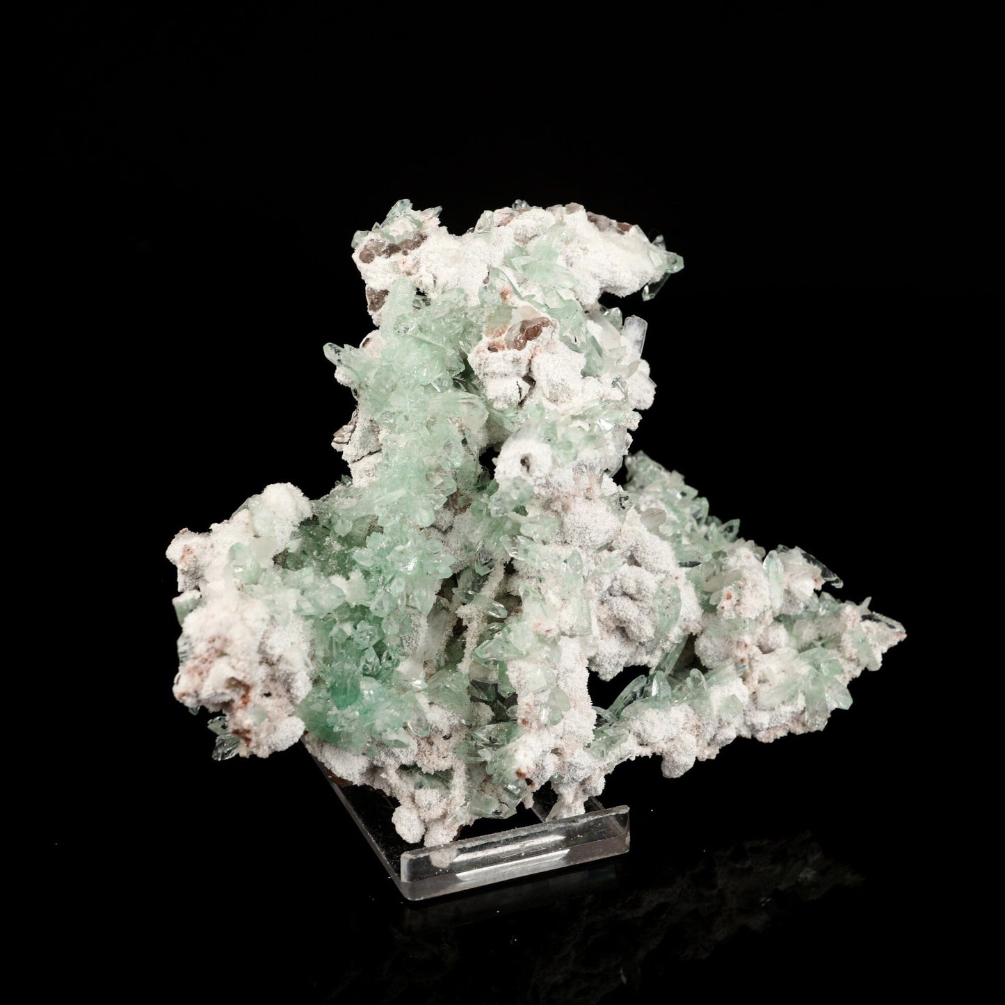 Apophyllite Green with Mordenite Natural Mineral Specimen # B 6570 Apophyllite Superb Minerals