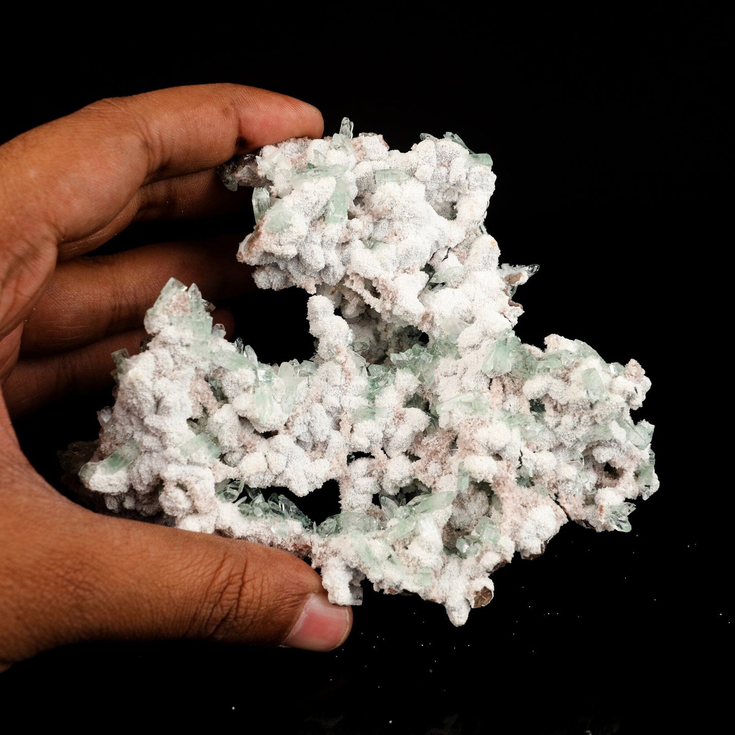 Apophyllite Green with Mordenite Natural Mineral Specimen # B 6570 Apophyllite Superb Minerals