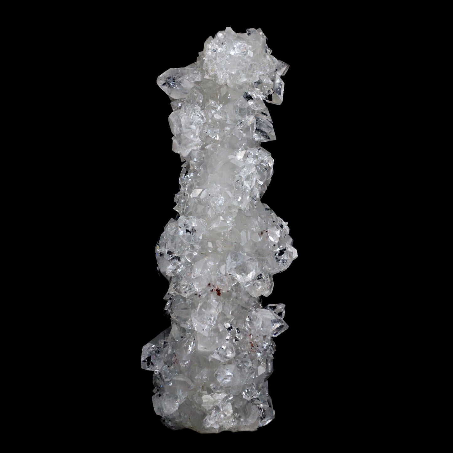 Apophyllite Sparkling Crystal Stalactite Natural Mineral Specimen # B … https://www.superbminerals.us/products/apophyllite-sparkling-crystal-stalactite-natural-mineral-specimen-b-3913 FeaturesA splendid white, microcrystalline Apophyllite underground rock formation mostly covered with a glistening layer of Apophyllite crystals. The mix and differentiation alongside the radiance, shading and crystal development is remarkable. A striking and tasteful piece in superb condition.