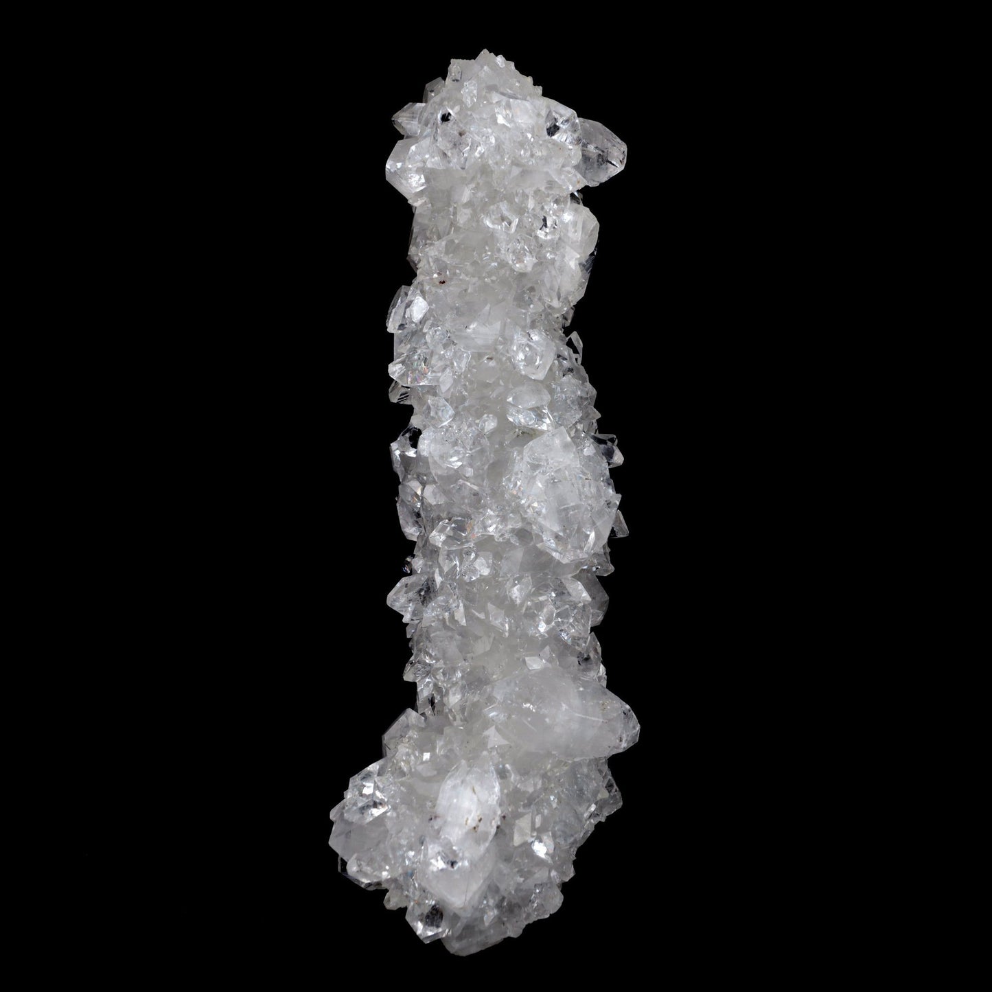 Apophyllite Sparkling Crystal Stalactite Natural Mineral Specimen # B … https://www.superbminerals.us/products/apophyllite-sparkling-crystal-stalactite-natural-mineral-specimen-b-3913 FeaturesA splendid white, microcrystalline Apophyllite underground rock formation mostly covered with a glistening layer of Apophyllite crystals. The mix and differentiation alongside the radiance, shading and crystal development is remarkable. A striking and tasteful piece in superb condition.
