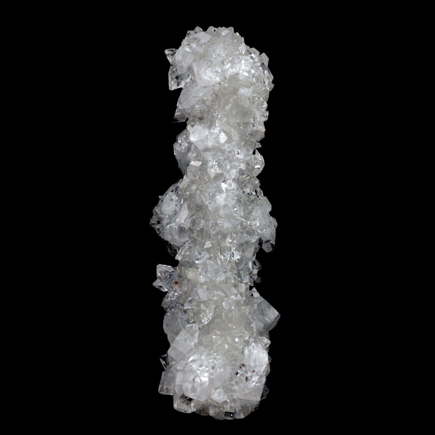 Apophyllite Sparkling Crystal Stalactite Natural Mineral Specimen # B … https://www.superbminerals.us/products/apophyllite-sparkling-crystal-stalactite-natural-mineral-specimen-b-3913 FeaturesA splendid white, microcrystalline Apophyllite underground rock formation mostly covered with a glistening layer of Apophyllite crystals. The mix and differentiation alongside the radiance, shading and crystal development is remarkable. A striking and tasteful piece in superb condition.