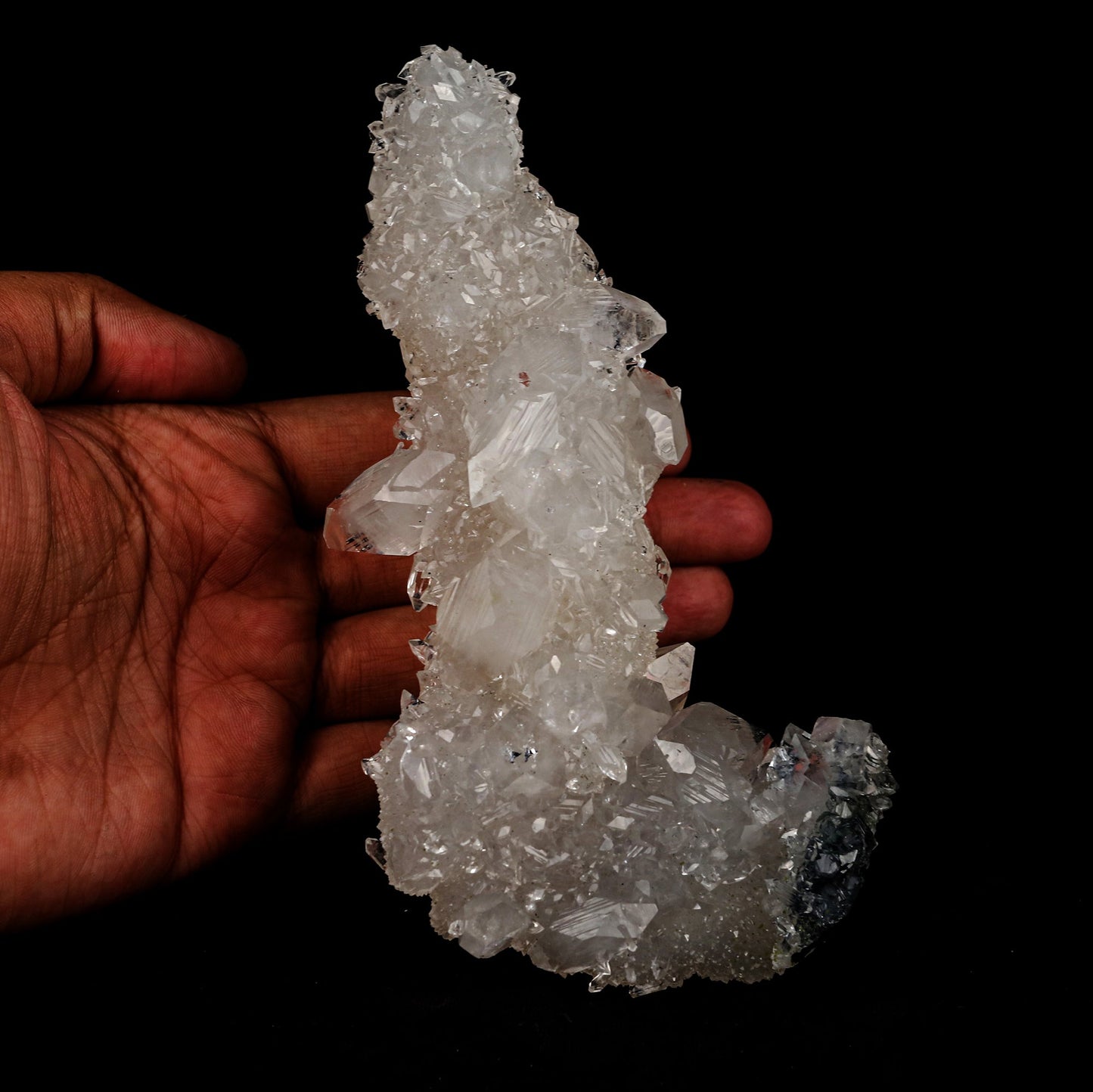 Apophyllite tower with MM Quartz Natural Mineral Specimen # B 5349 Apophyllite Superb Minerals