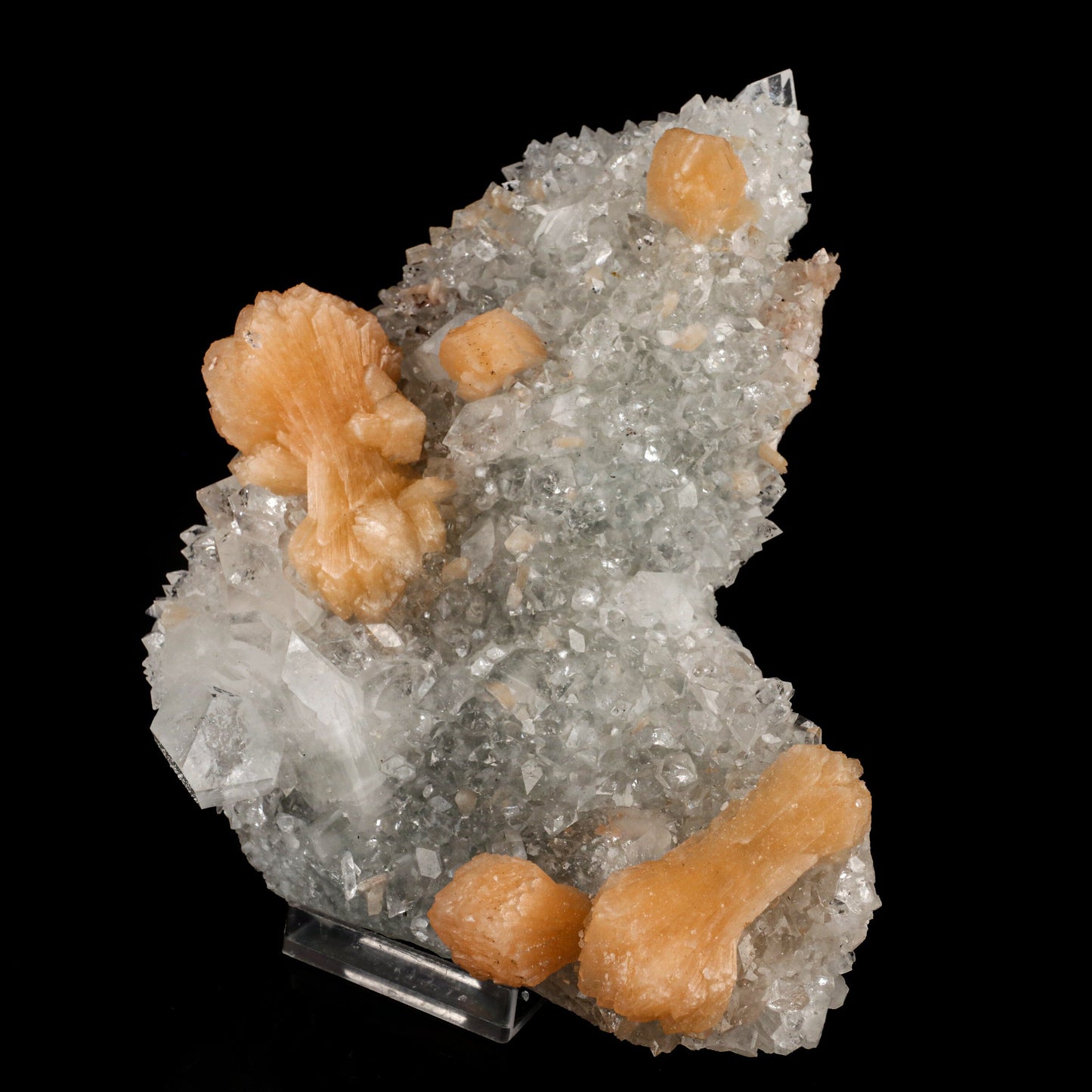 Apophyllite with Stilbite Dual Side Natural Mineral Specimen # B 6464 Apophyllite Superb Minerals