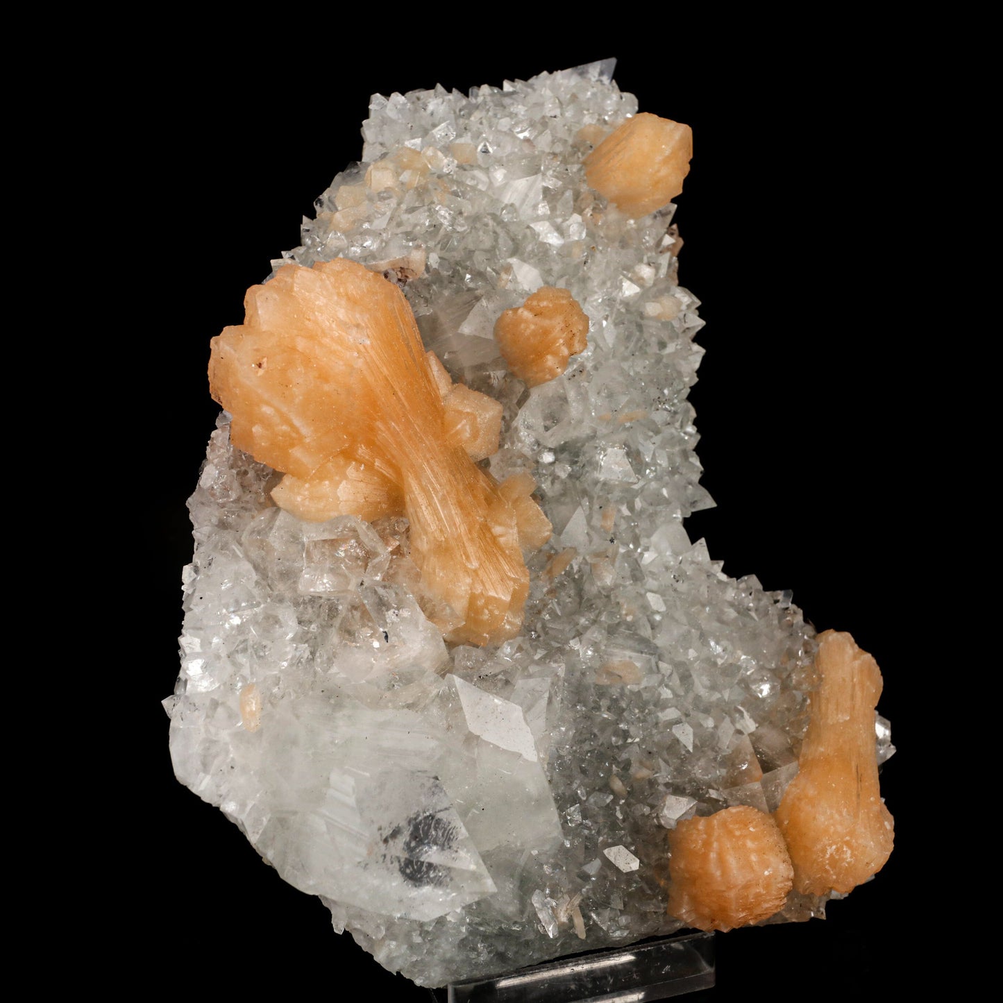 Apophyllite with Stilbite Dual Side Natural Mineral Specimen # B 6464 Apophyllite Superb Minerals