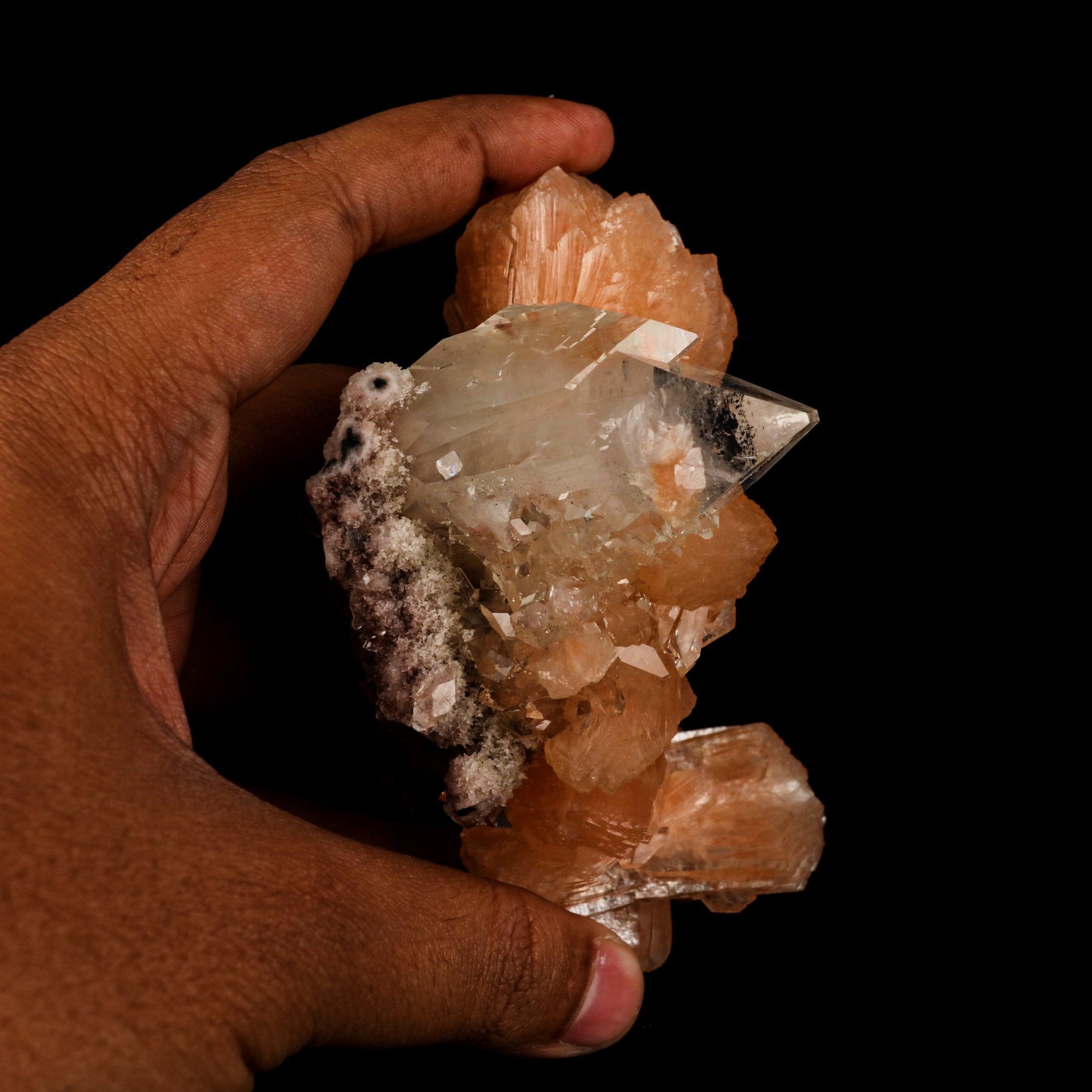 Apophyllite with Stilbite Natural Mineral Specimen # B 6457 Apophyllite Superb Minerals