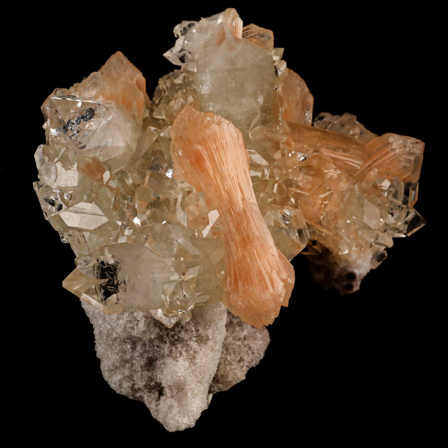 Apophyllite with Stilbite Natural Mineral Specimen # B 6462 Apophyllite Superb Minerals