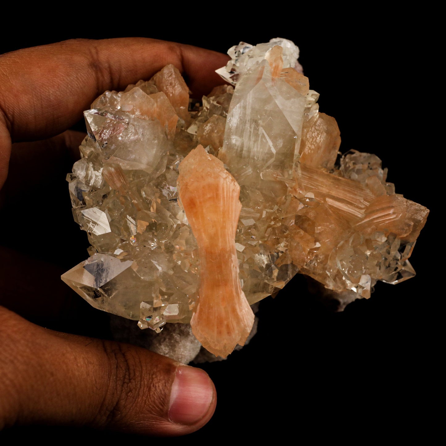 Apophyllite with Stilbite Natural Mineral Specimen # B 6462 Apophyllite Superb Minerals