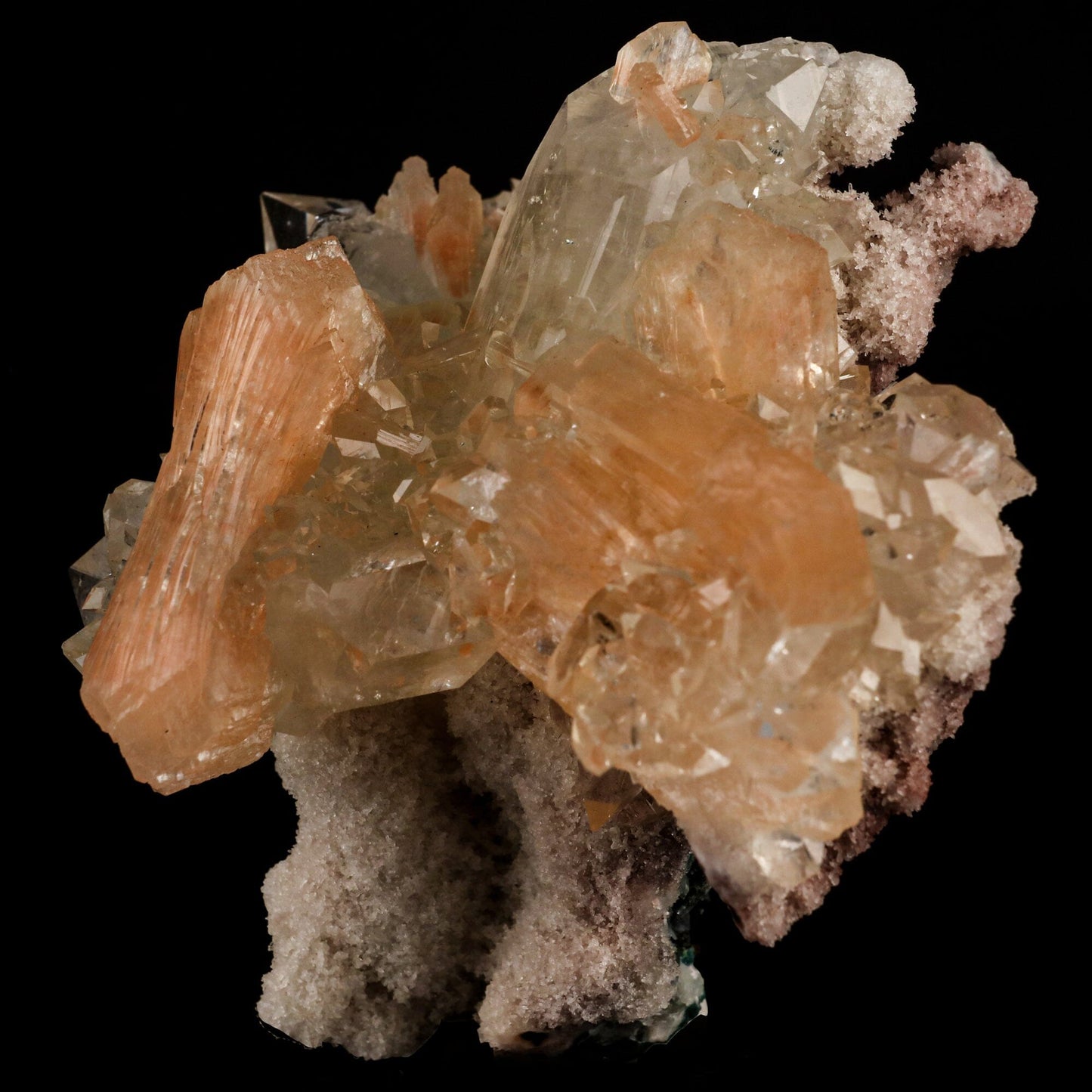 Apophyllite with Stilbite Natural Mineral Specimen # B 6462 Apophyllite Superb Minerals