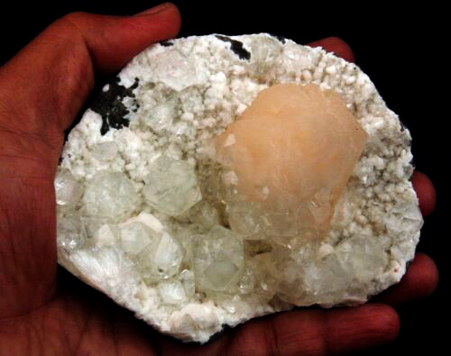 Apophyllite with Stilbite on Chalcedony Natural Mineral Specimen# B 1629 Apophyllite Superb Minerals
