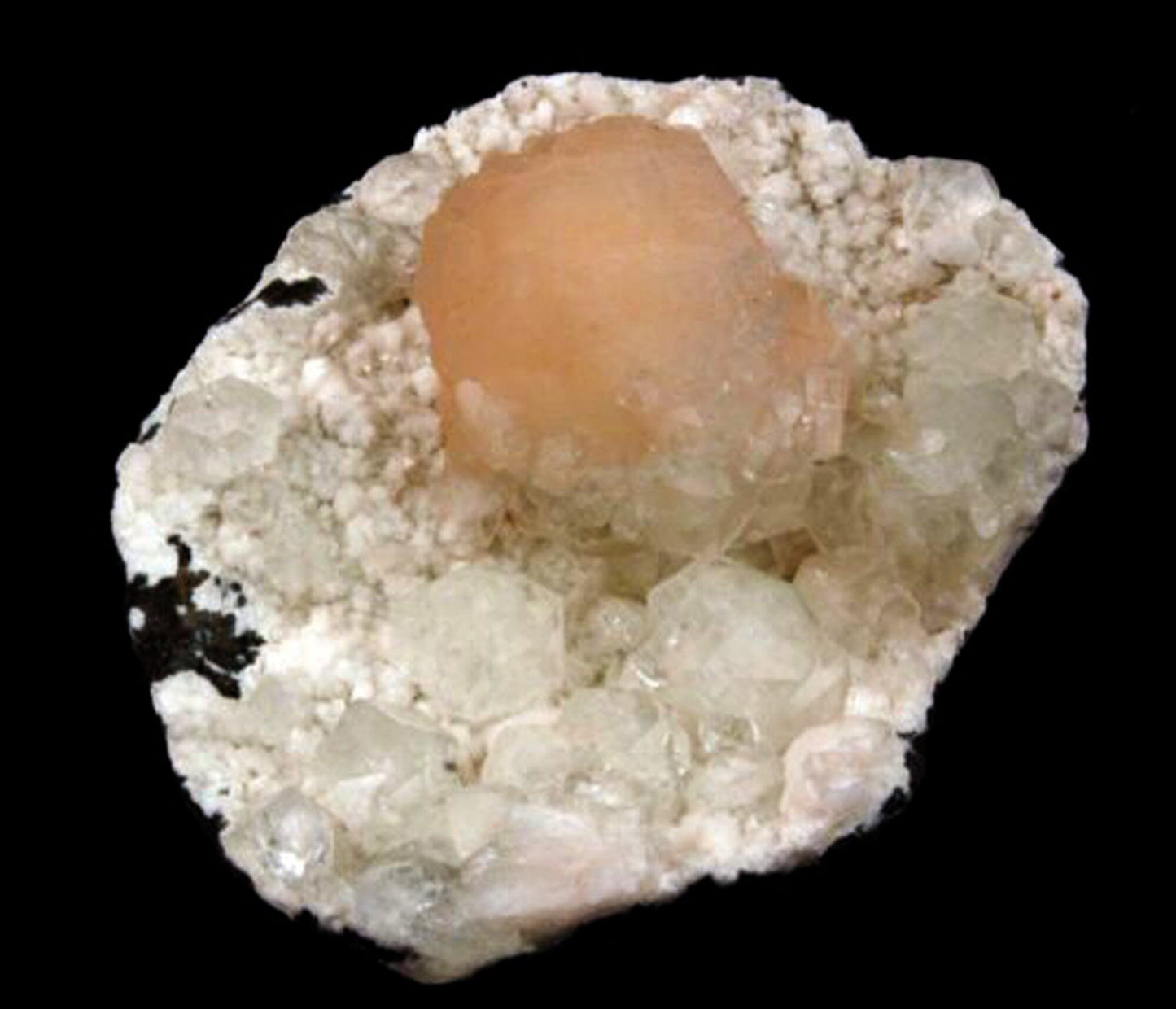 Apophyllite with Stilbite on Chalcedony Natural Mineral Specimen# B 1629 Apophyllite Superb Minerals