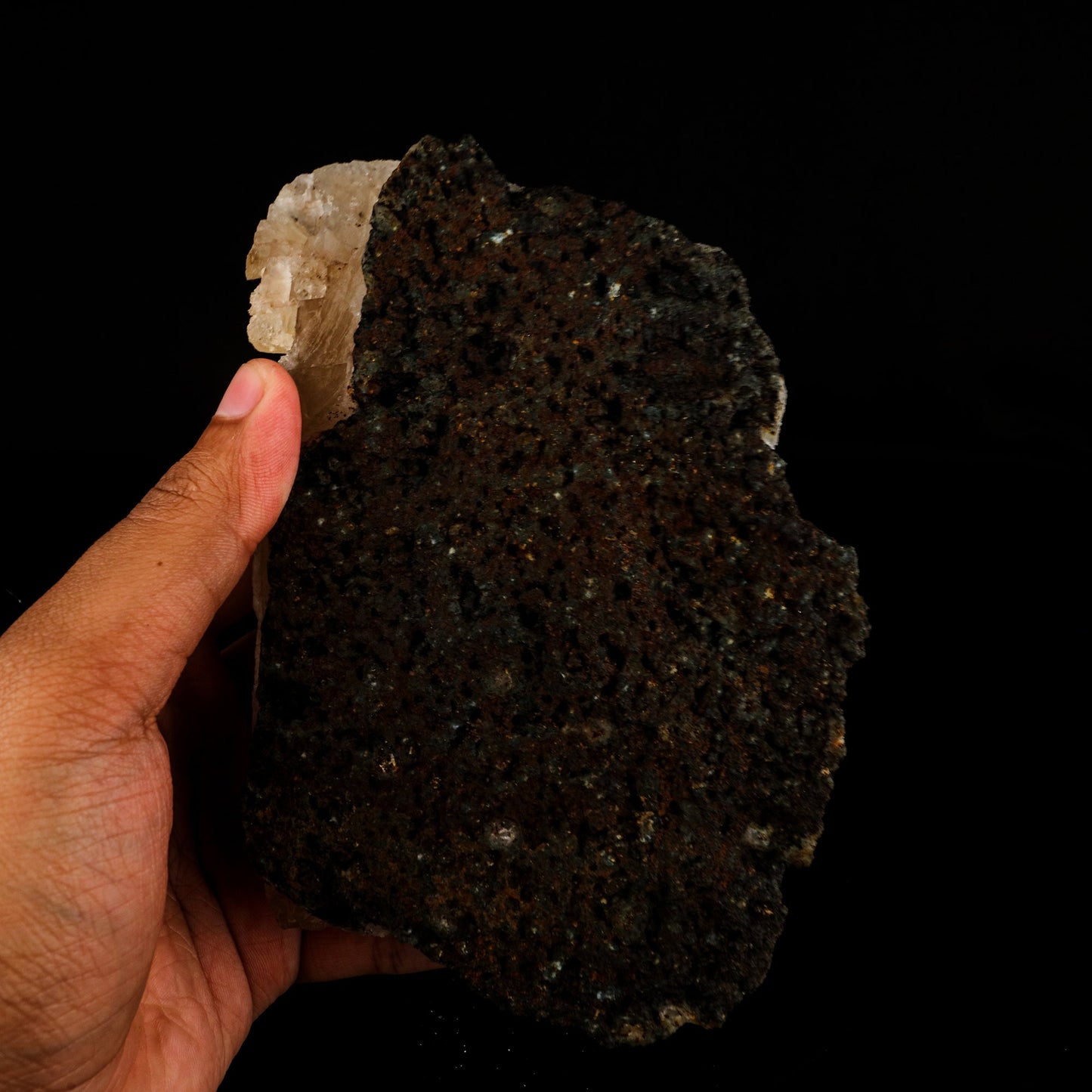 Calcite Cube with Chalcedony Natural Mineral Specimen # B 6317 Calcite Superb Minerals