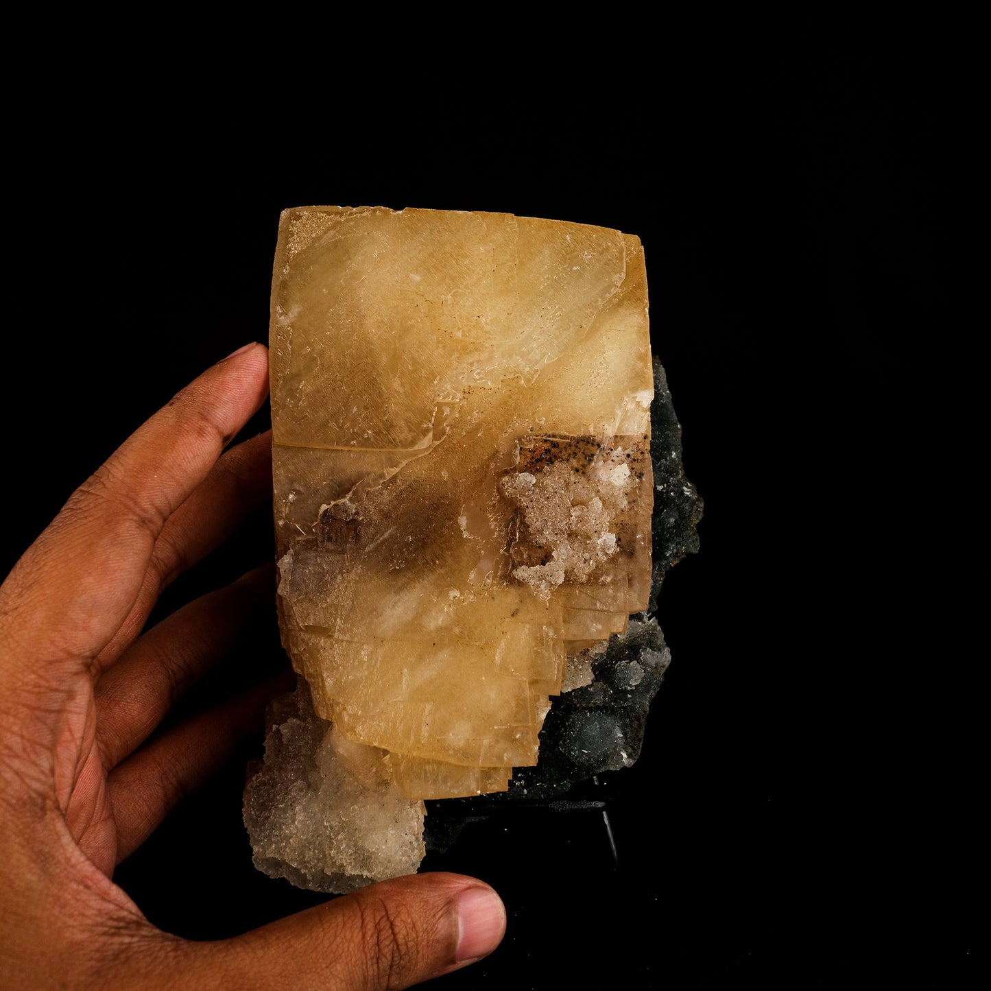 Calcite Cube with Chalcedony Natural Mineral Specimen # B 6317 Calcite Superb Minerals