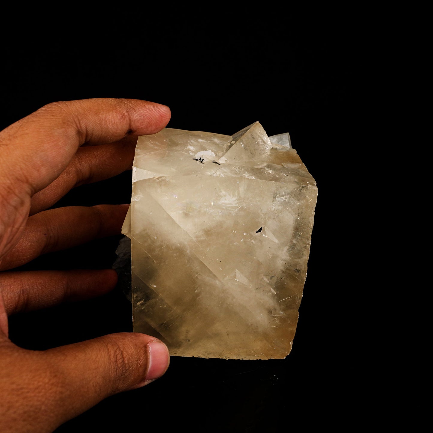 Calcite Cube with MM Quartz Natural Mineral Specimen # B 6237 Calcite Superb Minerals