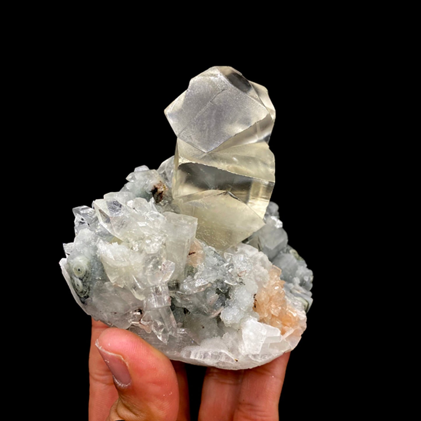 Calcite Huge Size with Apophyllite Natural Mineral Specimen DK184 Calcite Superb Minerals 