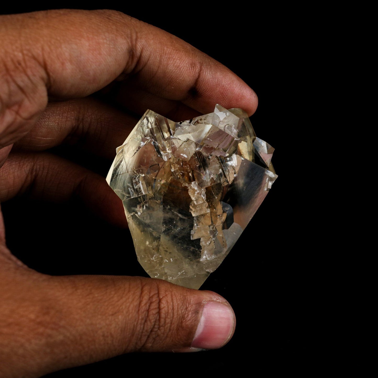 Calcite Terminated Golden Color Natural Mineral Specimen # B 6484 Calcite Superb Minerals