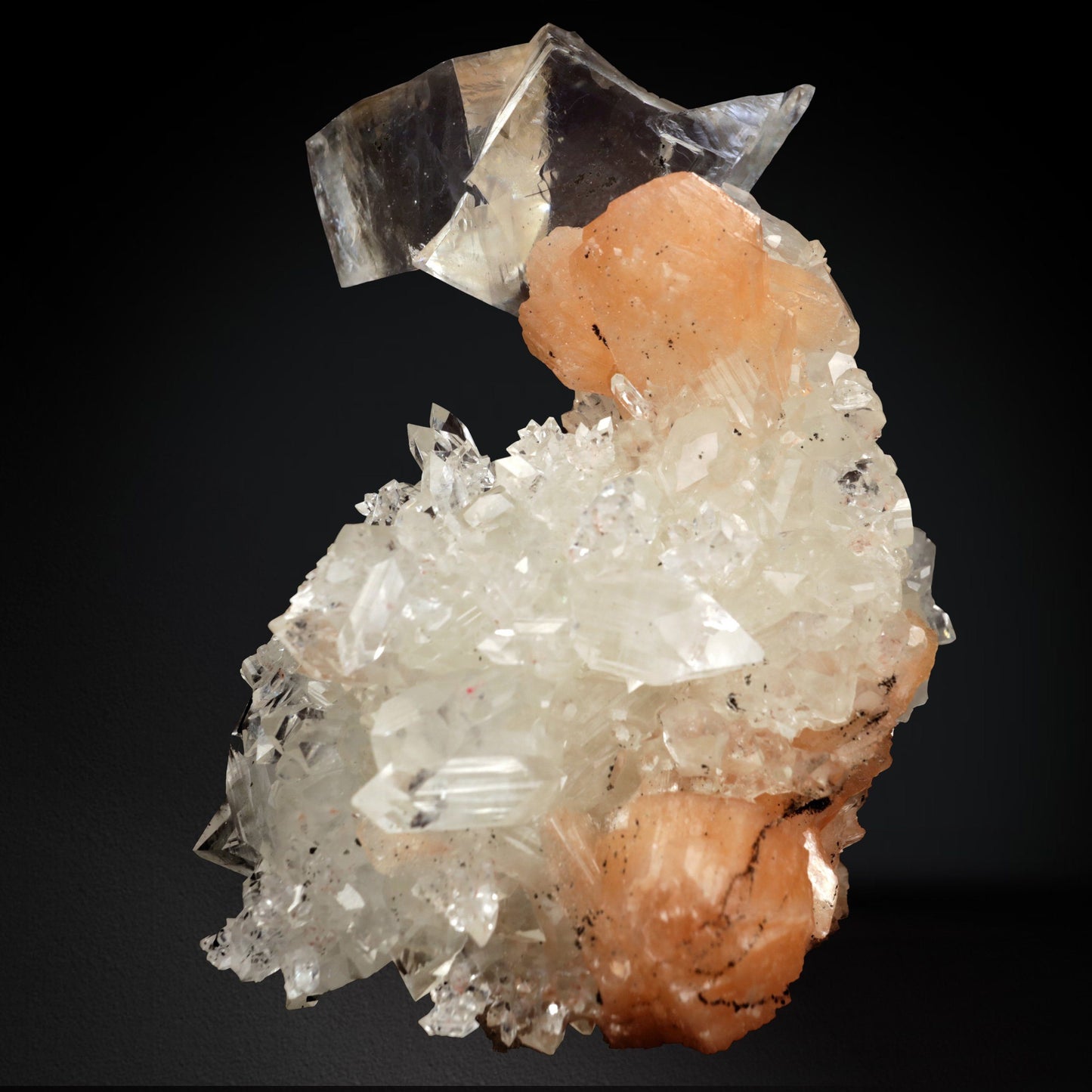 Calcite Yellow with Apophyllite and Stilbite # 20T106 Calcite Superb Minerals