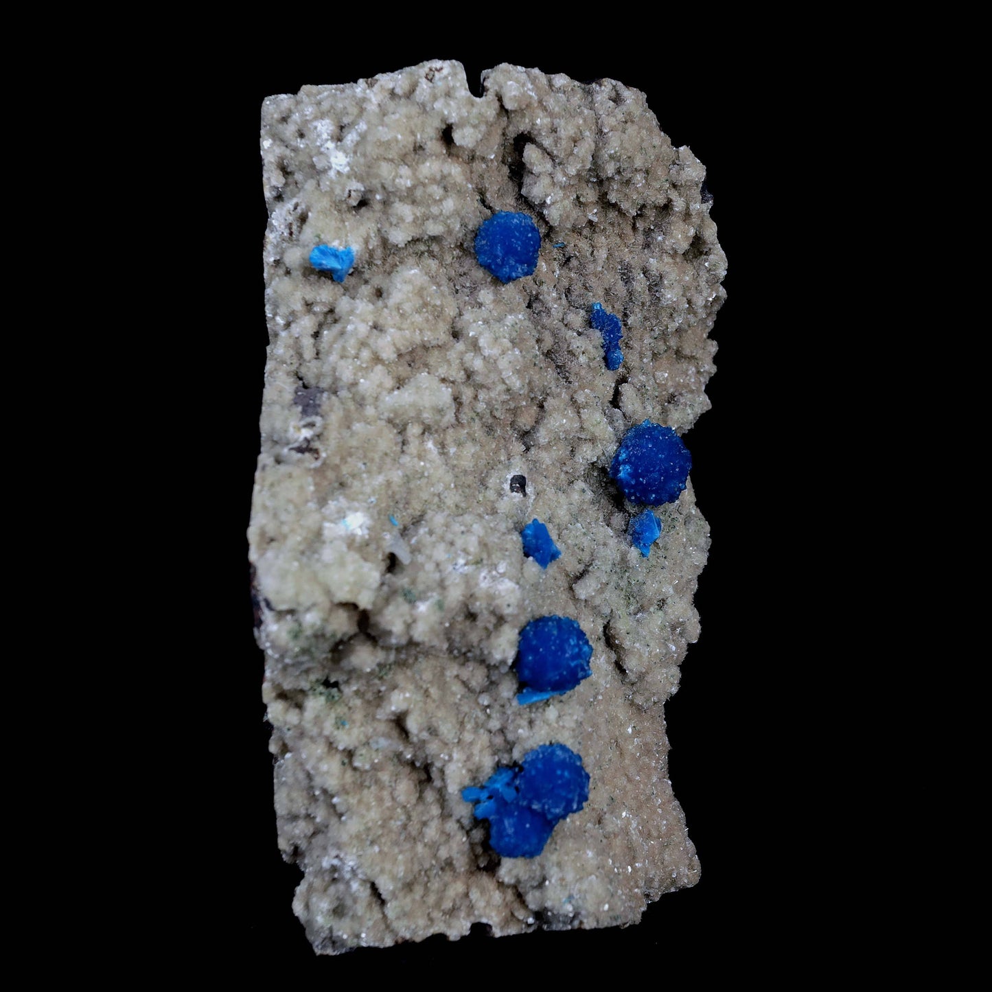 Cavansite Blue Puff Balls on Heuladnite Natural Mineral Specimen # B 4…  https://www.superbminerals.us/products/cavansite-blue-puff-balls-on-heuladnite-natural-mineral-specimen-b-4013  Features These are gorgeous, deep blue Cavansite crystal aggregations on a micro Stilbite crystal encrusted matrix, collected from the Wagholi Quarry in the Pune district of India. Cavansite tends to form deep blue crystal aggregates, generally in the form of balls, up to a couple centimeters in size. 