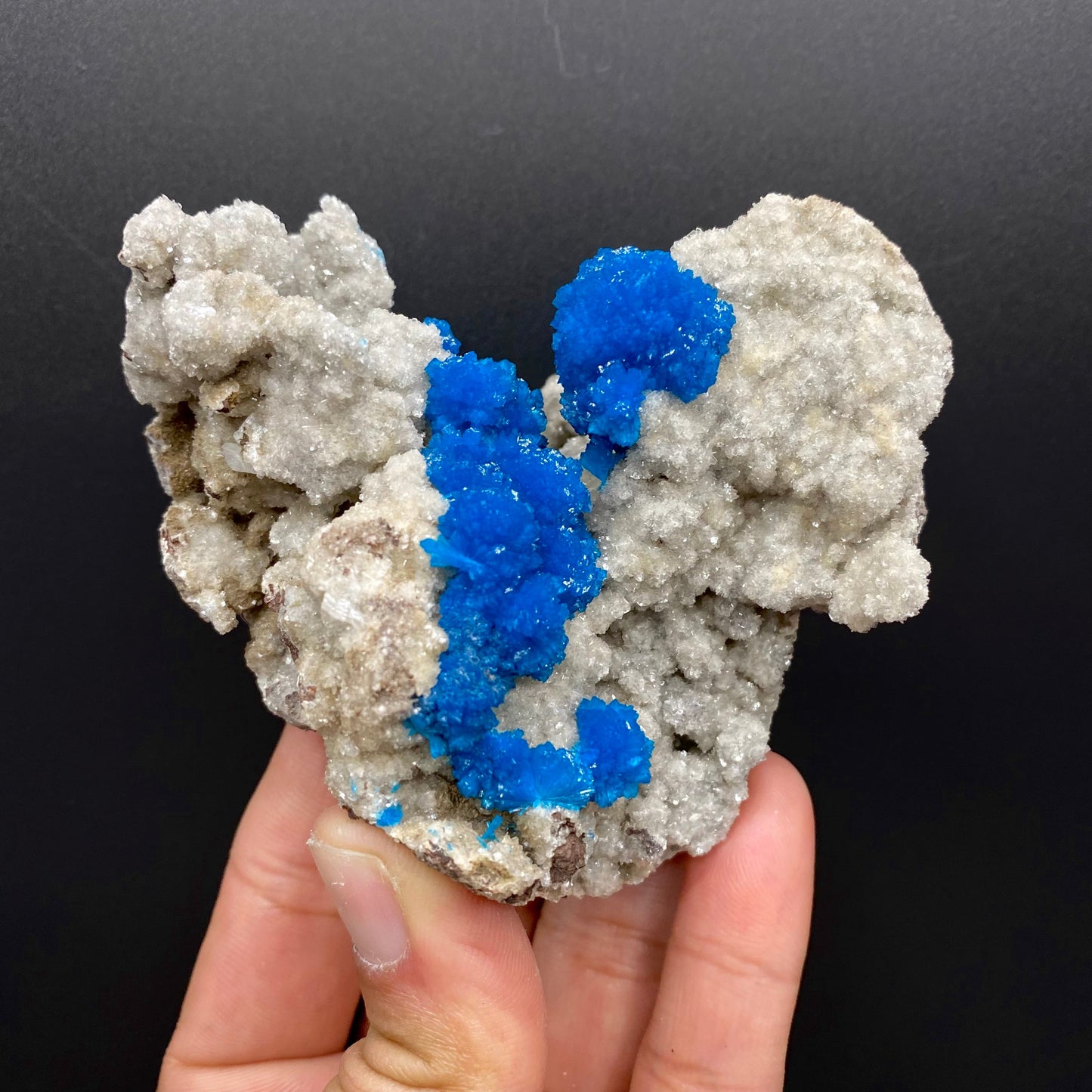 Cavansite Deep Blue Heulandite Matrix Natural Mineral Specimen # DK187 Heulandite Superb Minerals