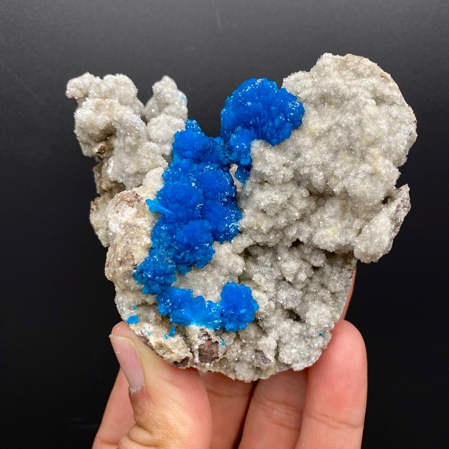 Cavansite Deep Blue Heulandite Matrix Natural Mineral Specimen # DK187 Heulandite Superb Minerals
