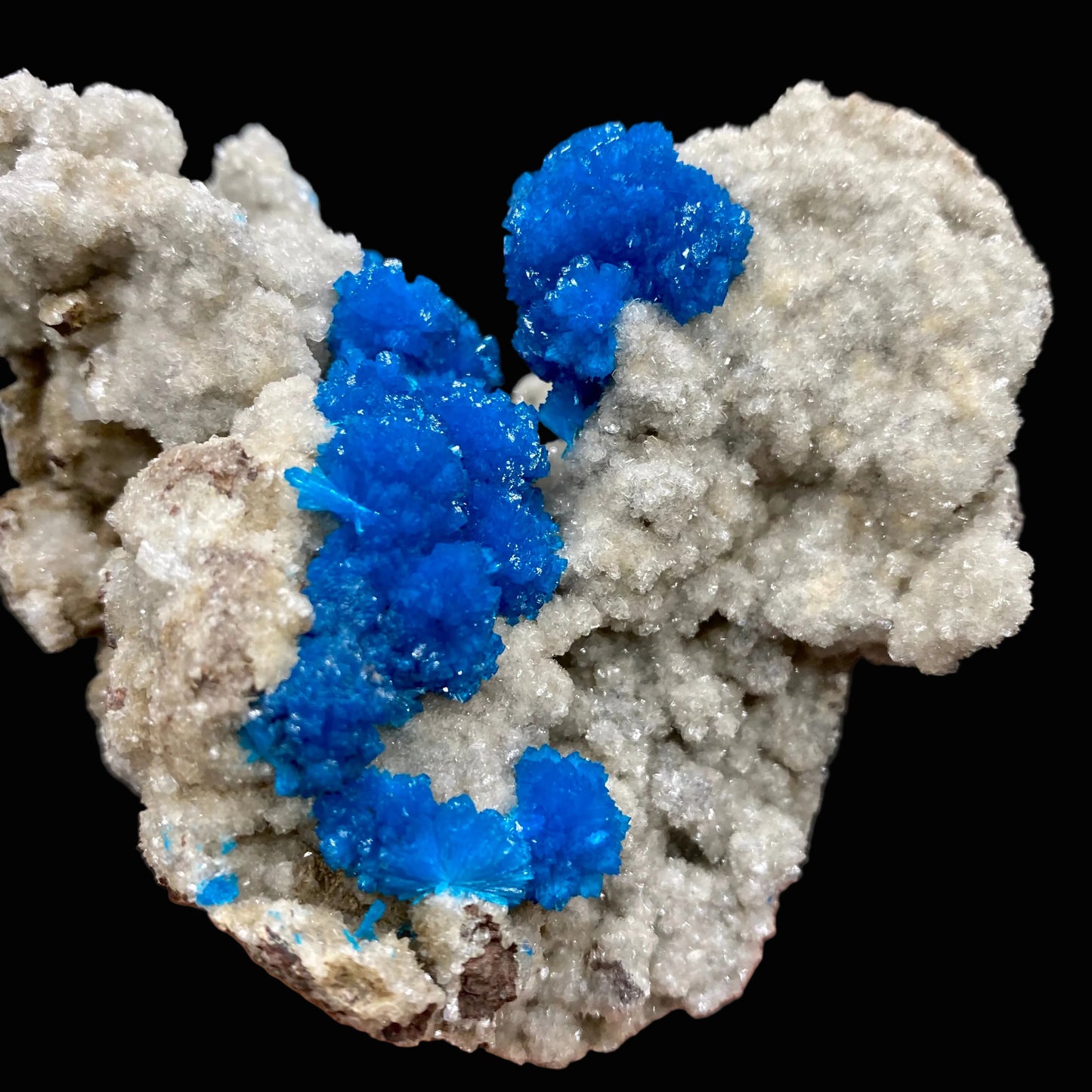 Cavansite Deep Blue Heulandite Matrix Natural Mineral Specimen # DK187 Heulandite Superb Minerals
