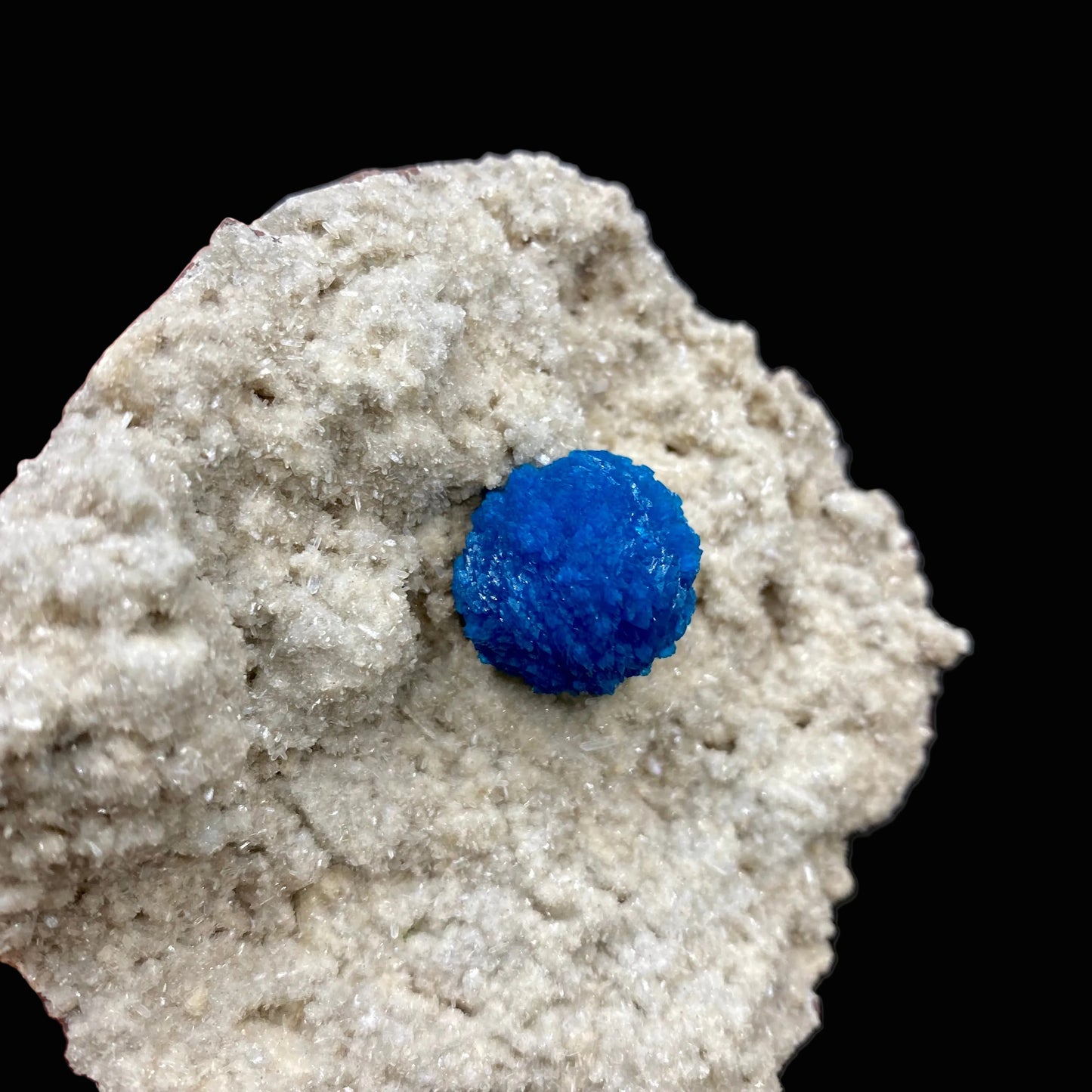 Cavansite Deep Blue on Heulandite Matrix Natural Mineral Specimen # DK183 Cavansite Superb Minerals