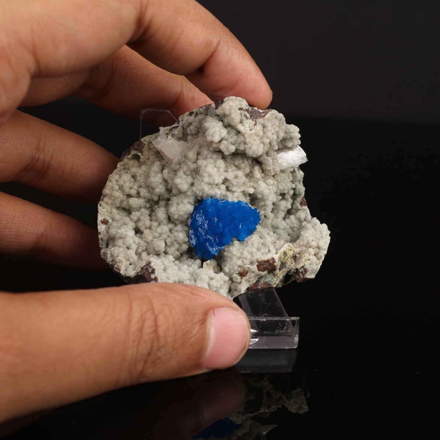 Cavansite on Heulandite (Rare Find) Natural Mineral Specimen # B 5777 cavansite Superb Minerals