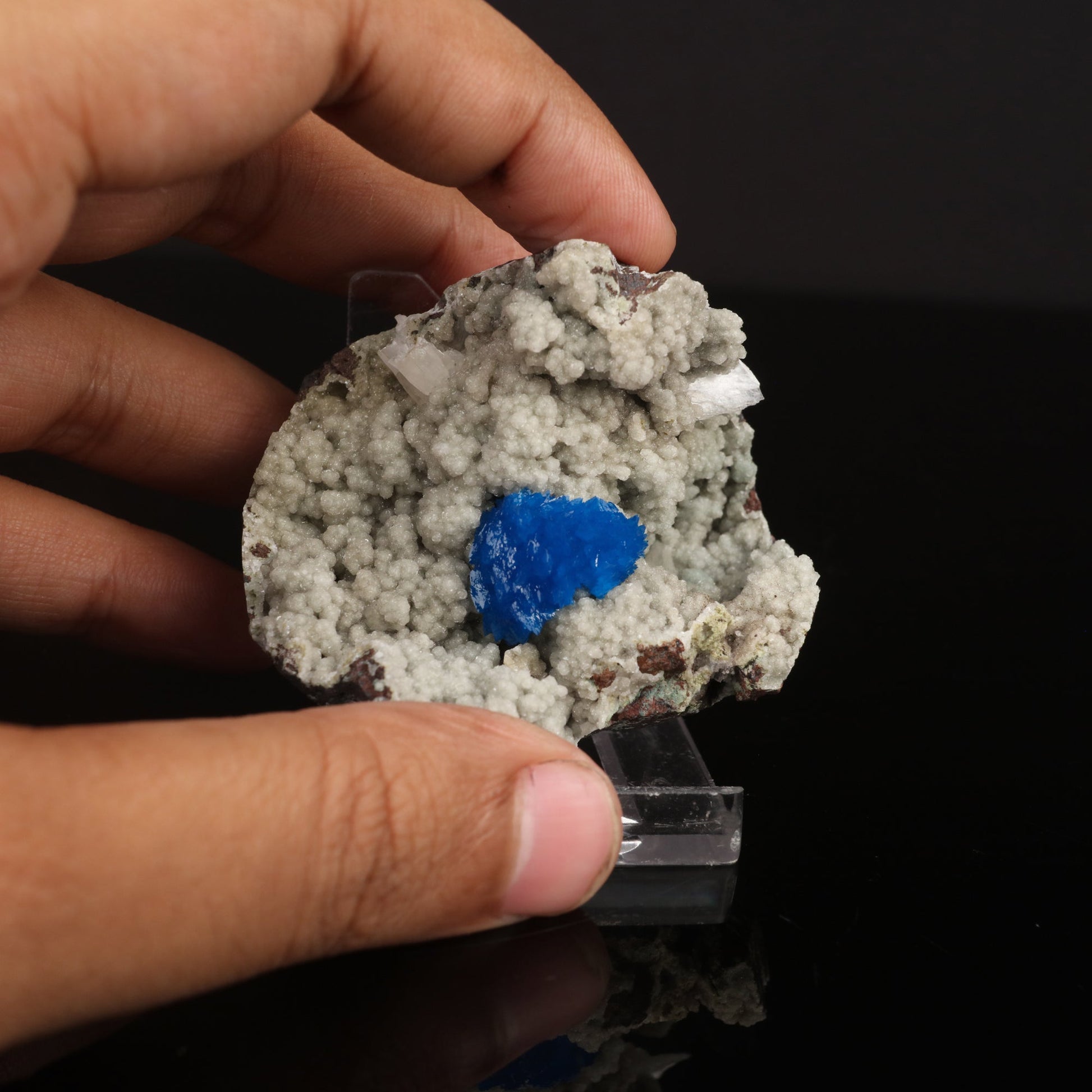 Cavansite on Heulandite (Rare Find) Natural Mineral Specimen # B 5777 cavansite Superb Minerals