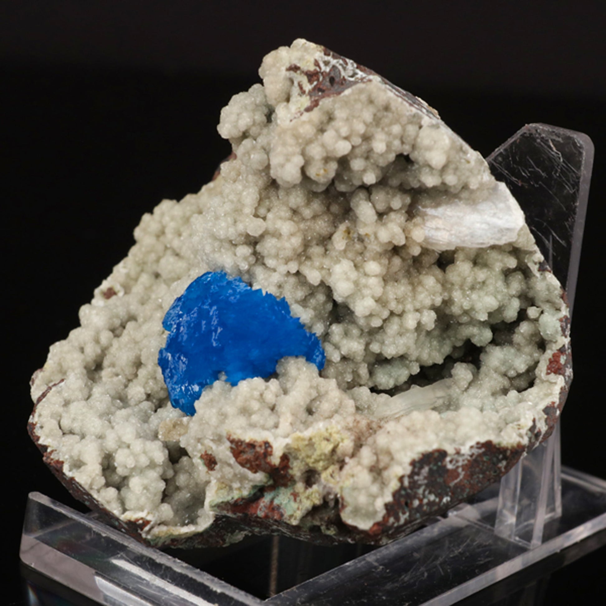 Cavansite on Heulandite (Rare Find) Natural Mineral Specimen # B 5777 cavansite Superb Minerals
