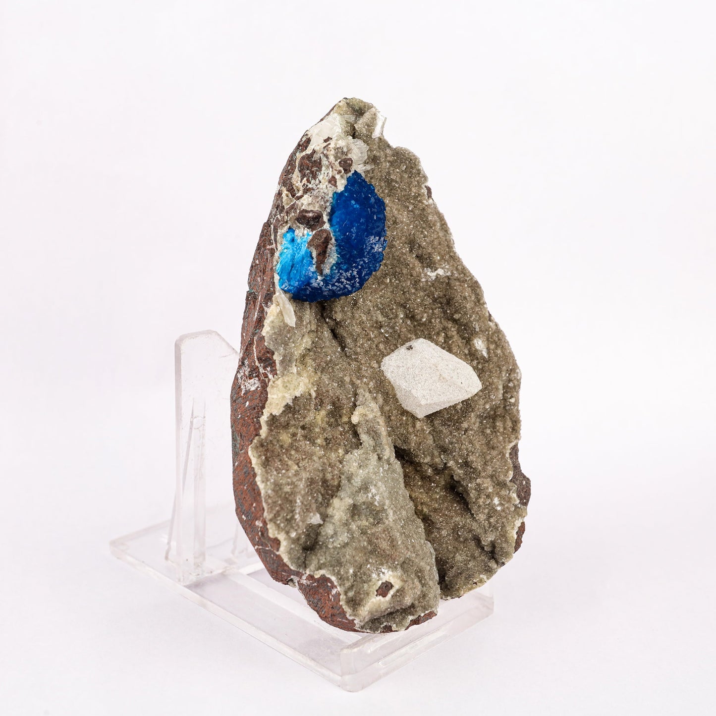 Cavansite with Coated Calcite Natural Mineral Specimen # B 6343 Cavansite Superb Minerals