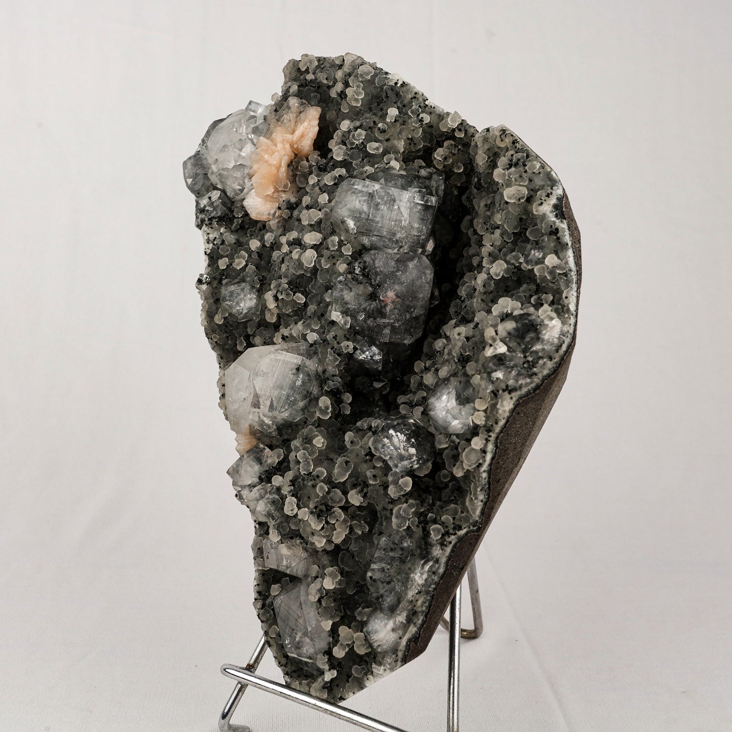 Chalcedony Black with Apophyllite and Stilbite Natural Mineral Specimen # B 5533 Chalcedony Superb Minerals