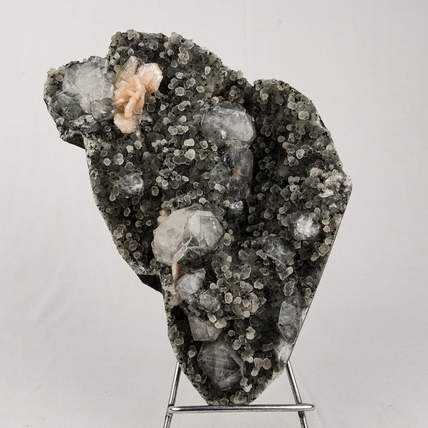 Chalcedony Black with Apophyllite and Stilbite Natural Mineral Specimen # B 5533 Chalcedony Superb Minerals