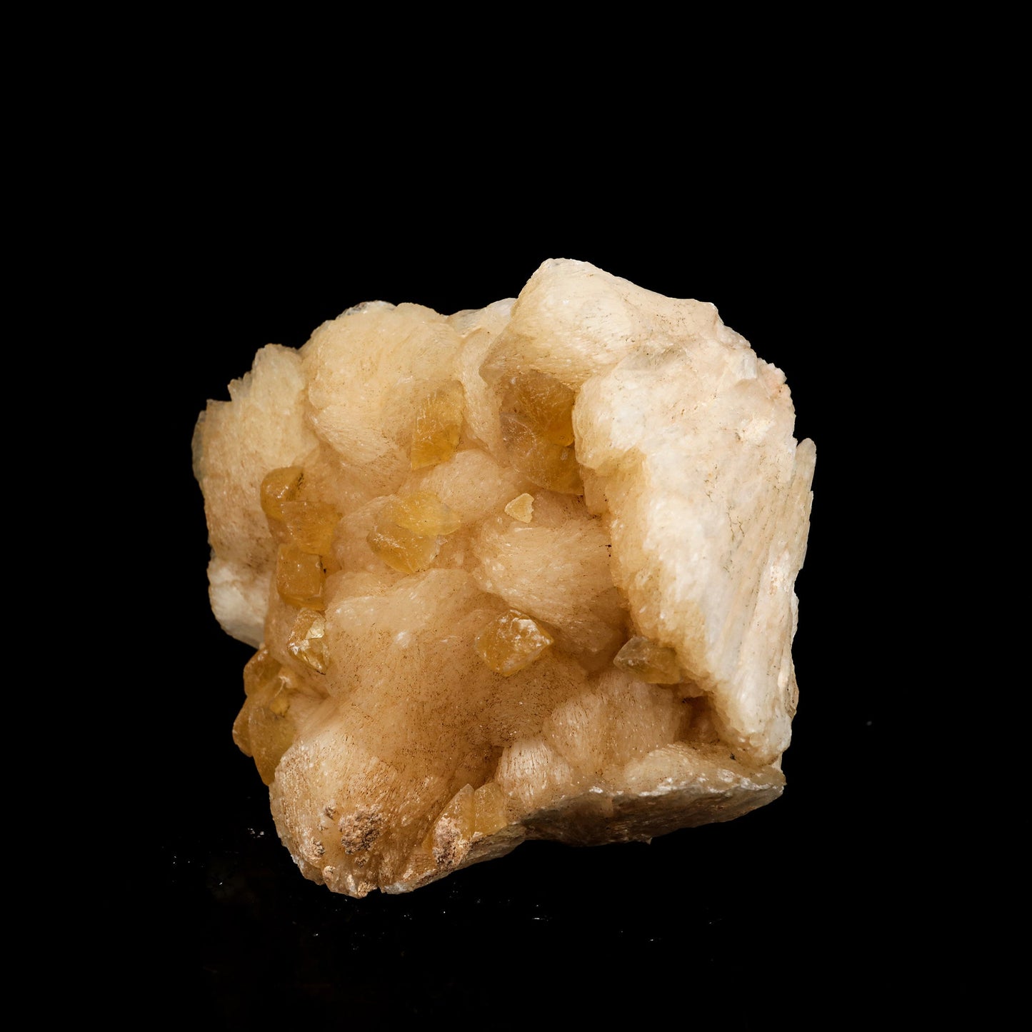 Fluorescent Calcite on Stilbite Free Standing Natural Mineral Specimen # B 6394 Calcite Superb Minerals