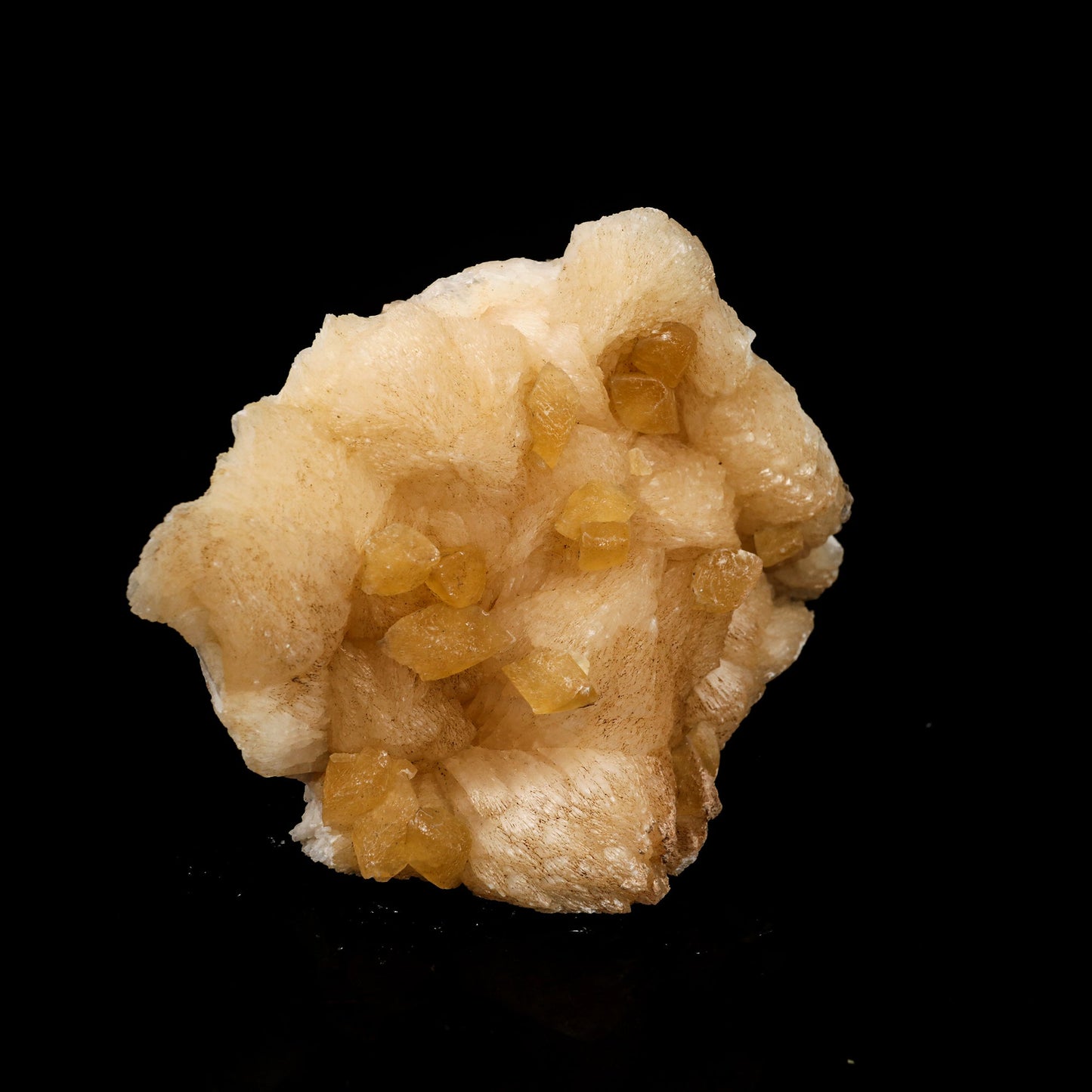 Fluorescent Calcite on Stilbite Free Standing Natural Mineral Specimen # B 6394 Calcite Superb Minerals
