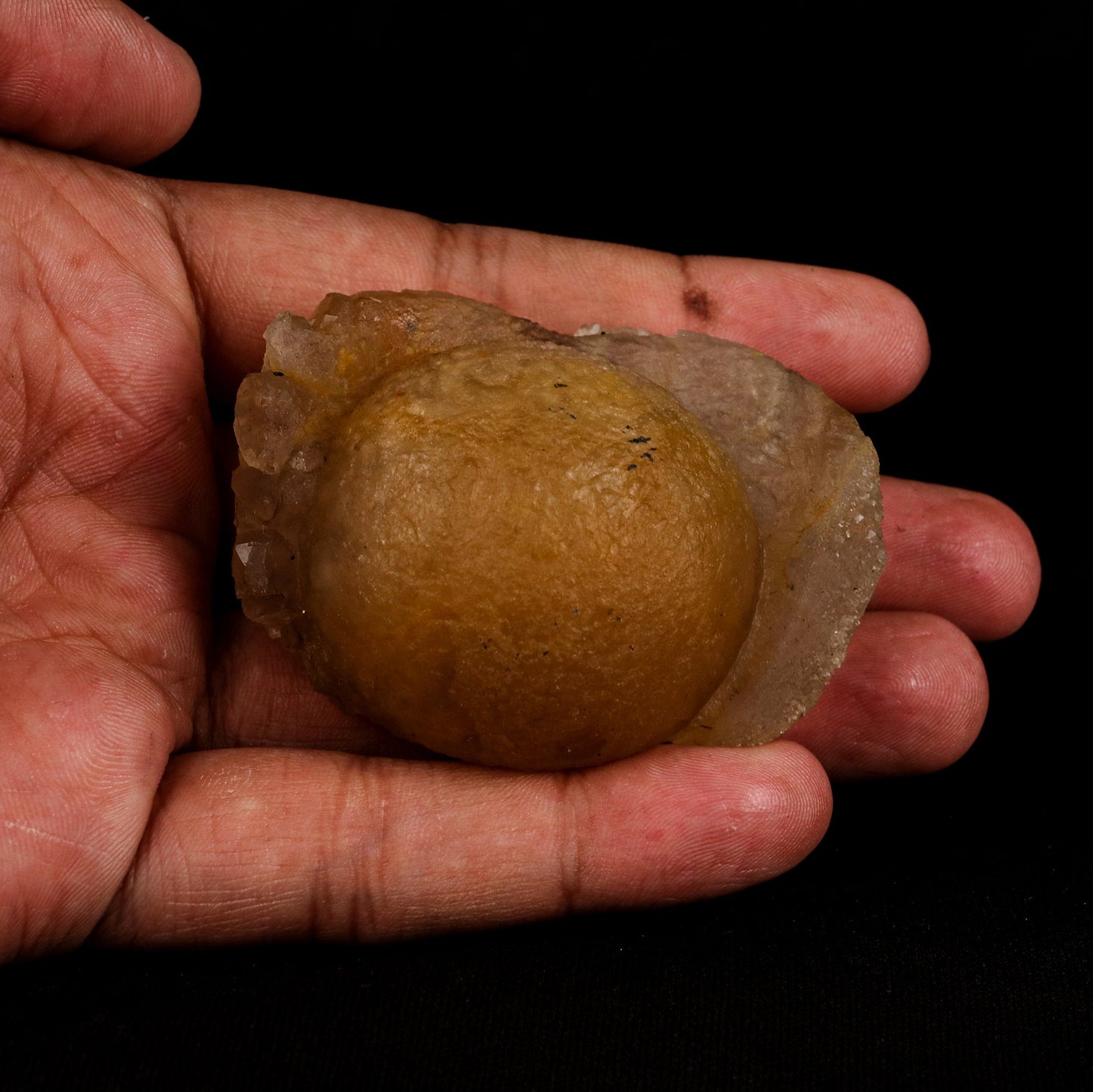 Fluorite ball on MM Quartz Natural Mineral Specimen # B 5343 Fluorite Superb Minerals
