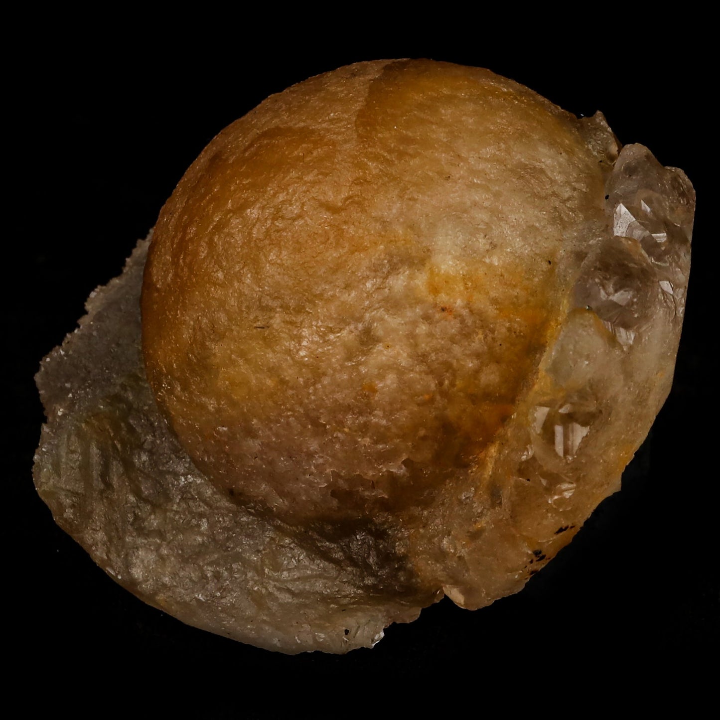 Fluorite ball on MM Quartz Natural Mineral Specimen # B 5343 Fluorite Superb Minerals