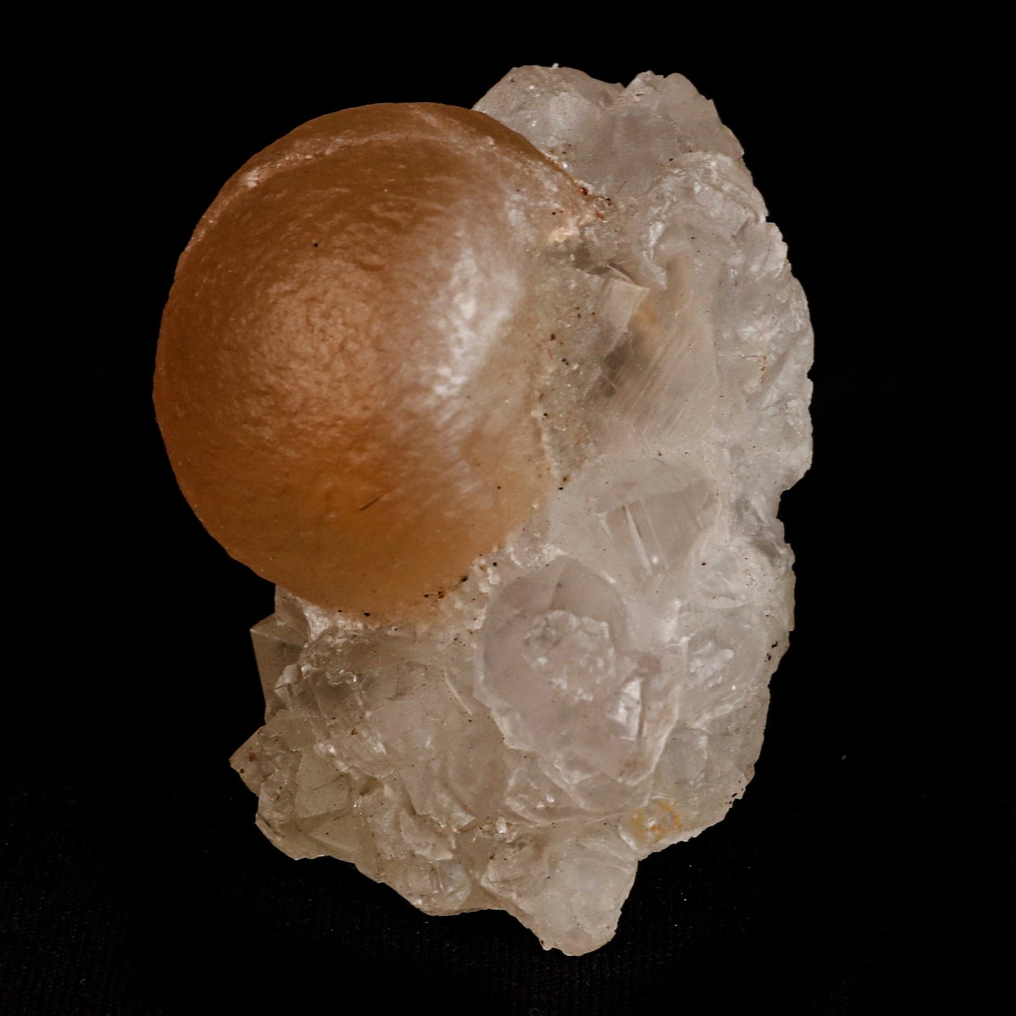 Fluorite ball on MM Quartz Natural Mineral Specimen # B 5354 Fluorite Superb Minerals