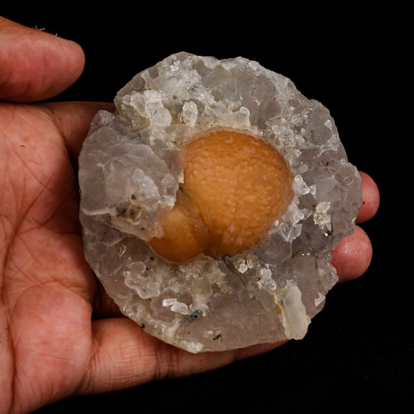 Fluorite ball on MM Quartz Natural Mineral Specimen # B 5372 Fluorite Superb Minerals