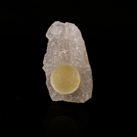 Fluorite ball on MM Quartz Natural Mineral Specimen # B 6188 Fluorite Superb Minerals 