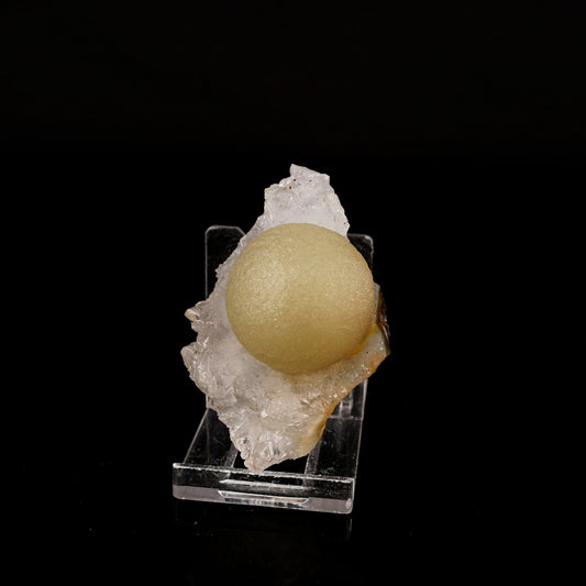 Fluorite ball on MM Quartz Natural Mineral Specimen # B 6198 Fluorite Superb Minerals 