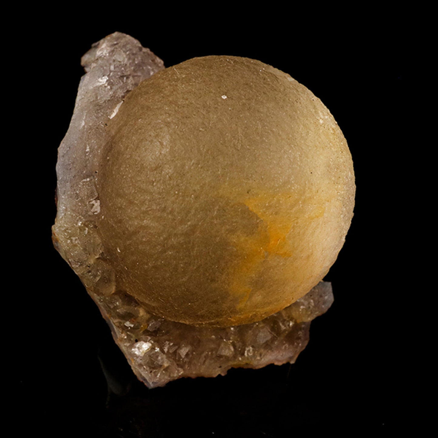 Fluorite Ball on MM Quartz Very Rare Natural Mineral Specimen # B 6097 Fluorite Fluorite