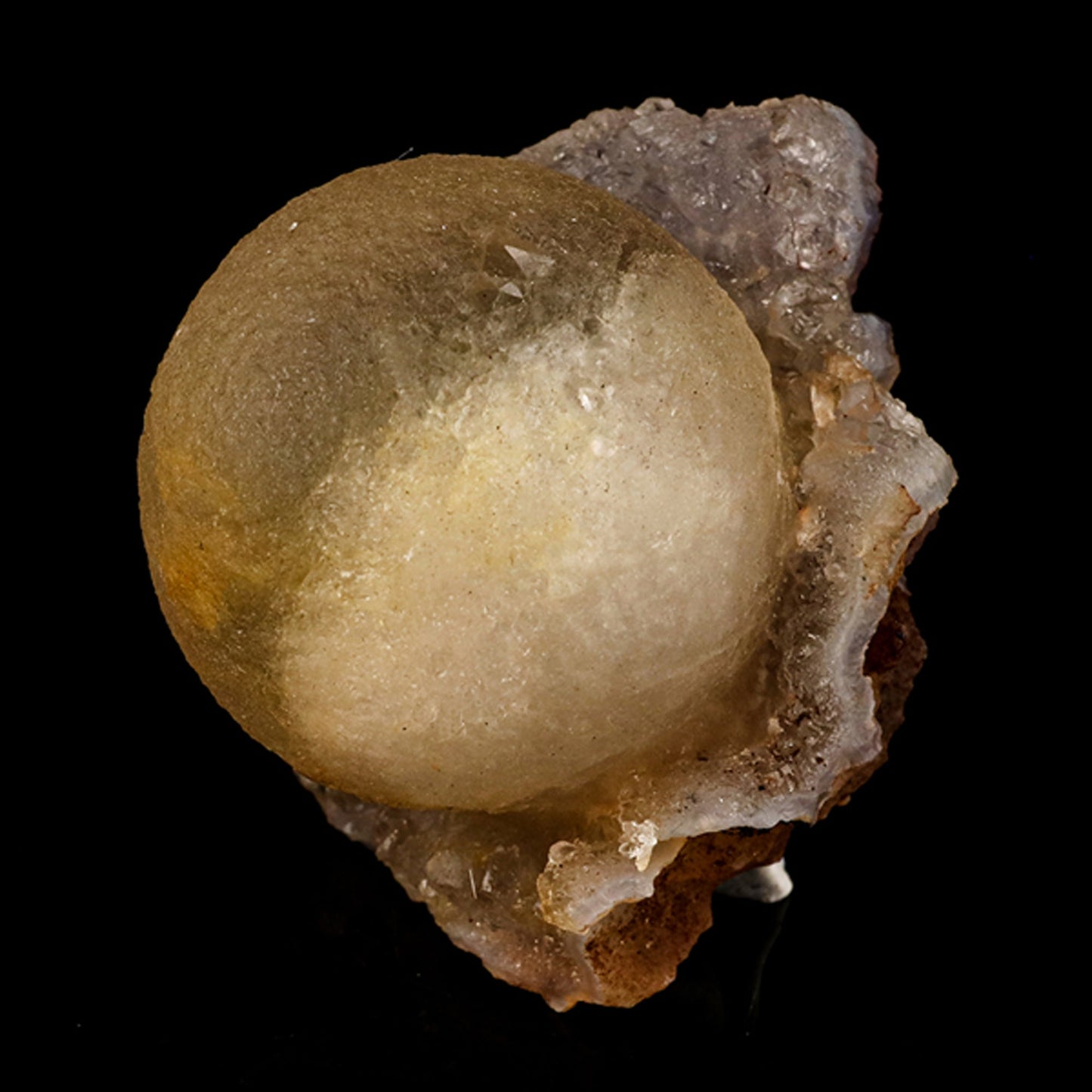 Fluorite Ball on MM Quartz Very Rare Natural Mineral Specimen # B 6097 Fluorite Fluorite