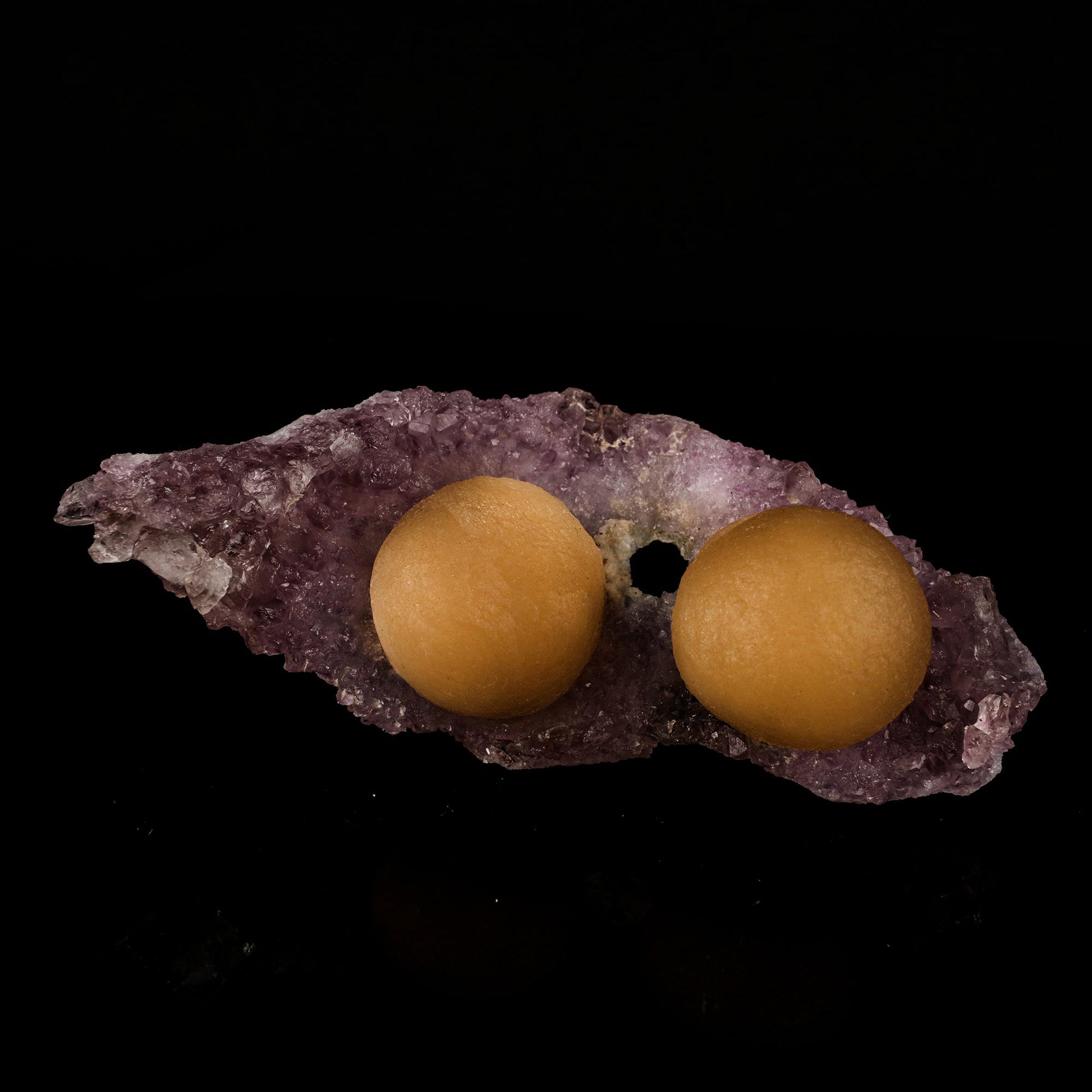 Fluorite Balls on Amethyst Very Rare Natural Mineral Specimen # B 5749 Fluorite Superb Minerals