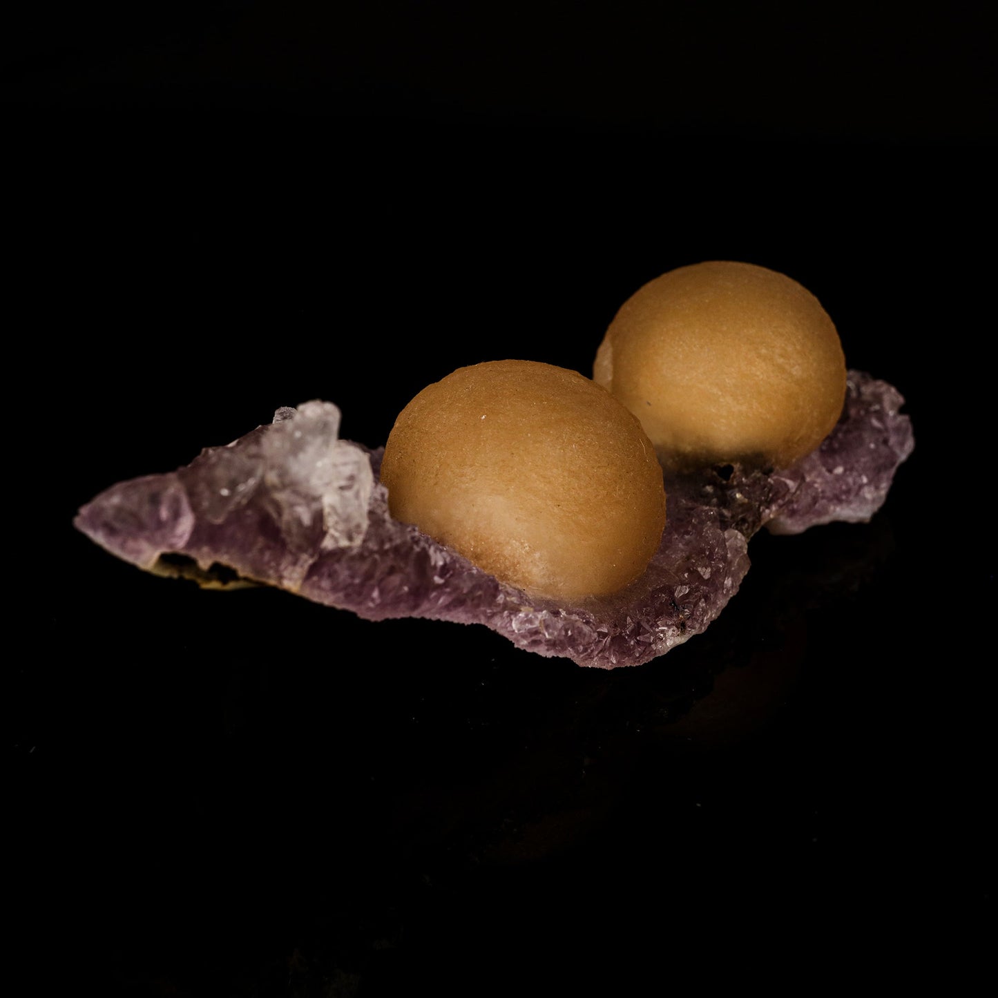 Fluorite Balls on Amethyst Very Rare Natural Mineral Specimen # B 5749 Fluorite Superb Minerals